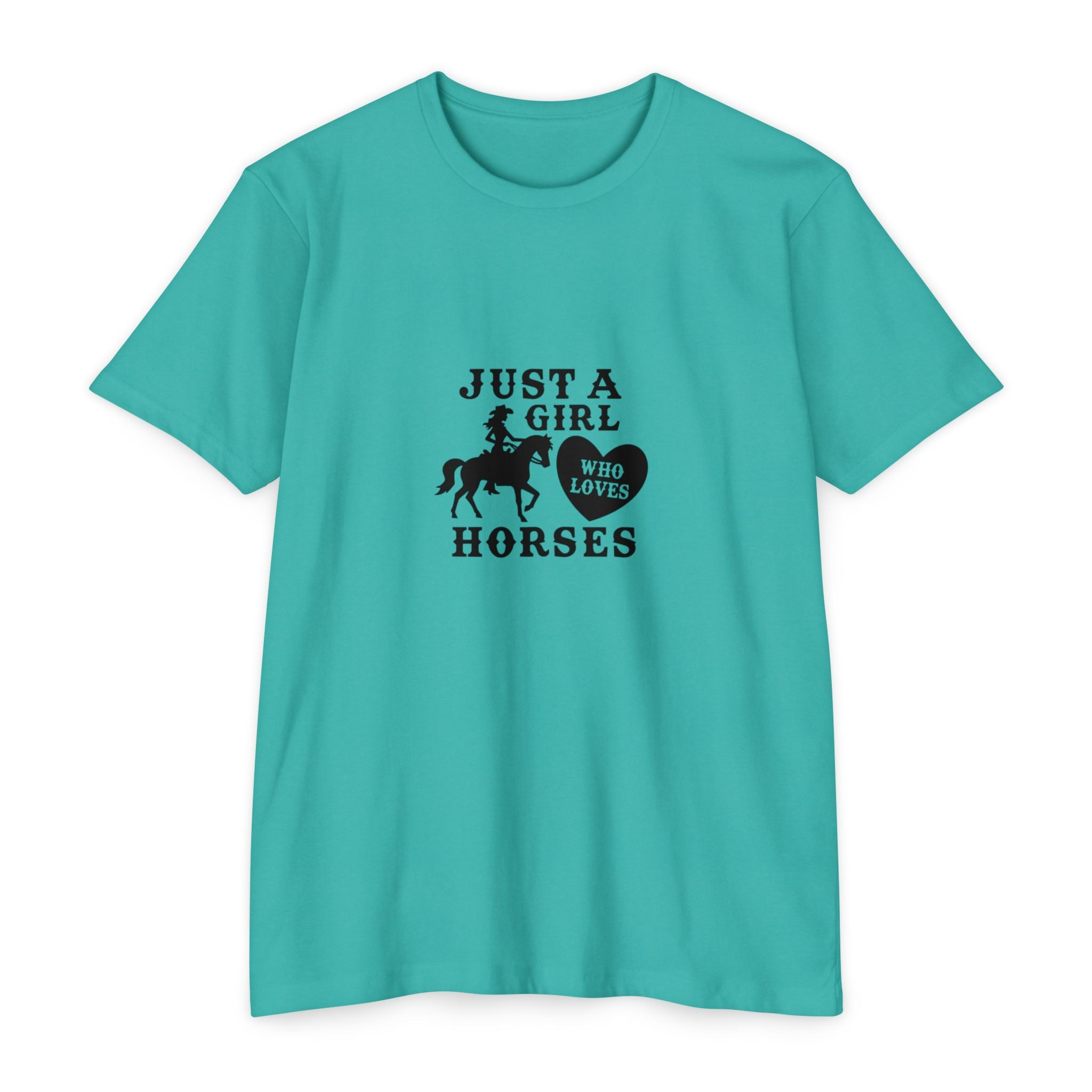 Just A Girl Who Loves Horses T-Shirt — Cute Equestrian Tee for Horse Lovers