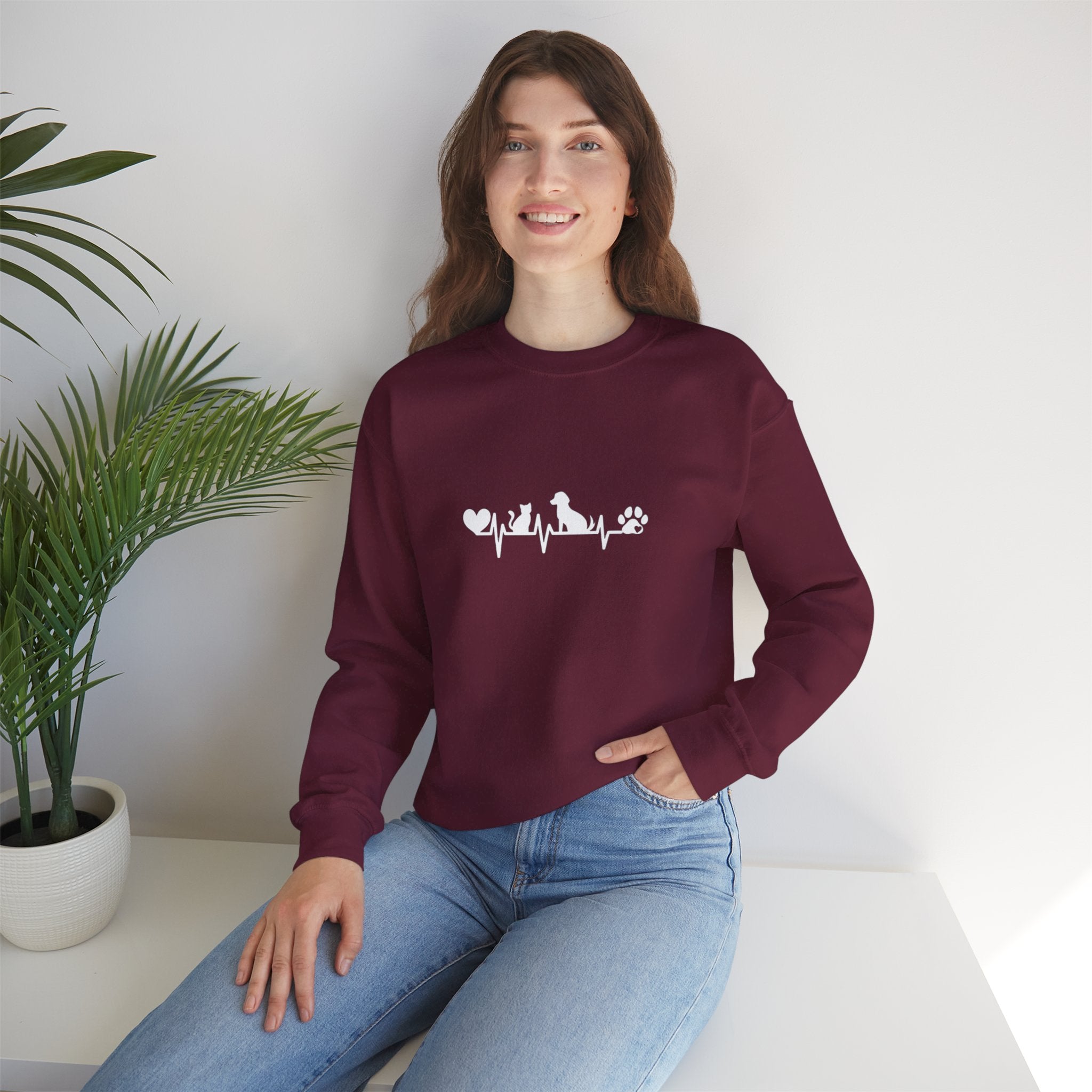 Cat-Dog Heartbeat Sweatshirt