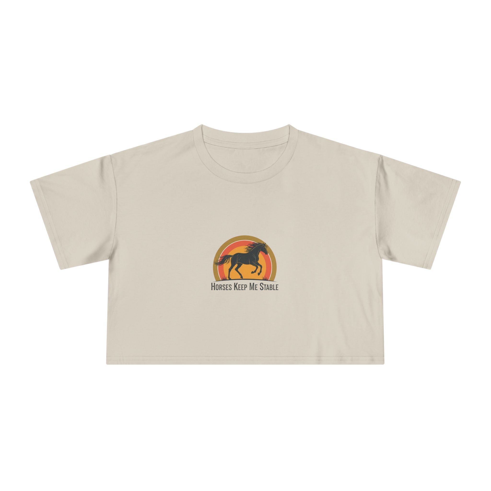 Vintage Sunset Horse- Crop Top Tee