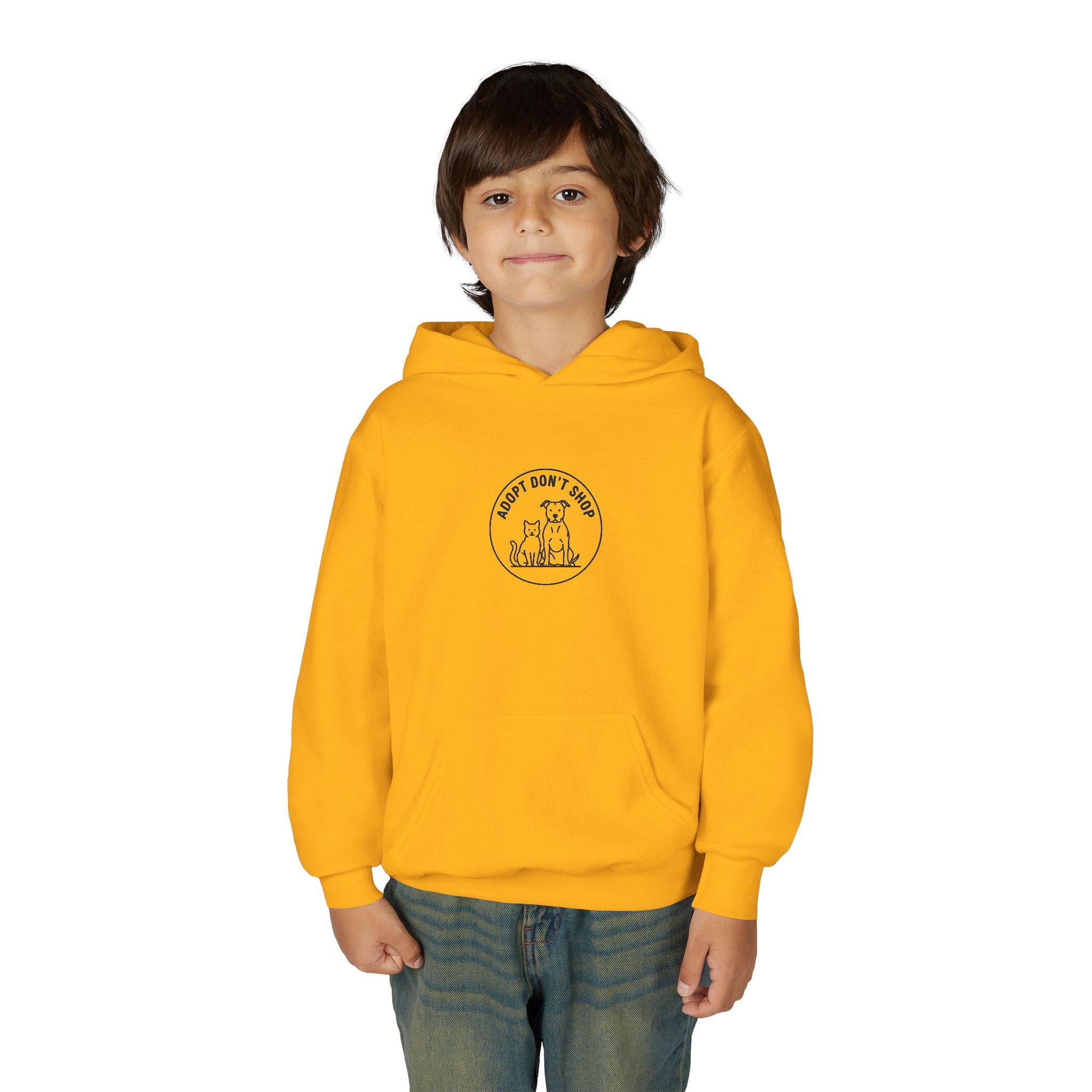 Adopt Don't Shop Kids Hoodie — Animal Rescue Support Youth Sweatshirt