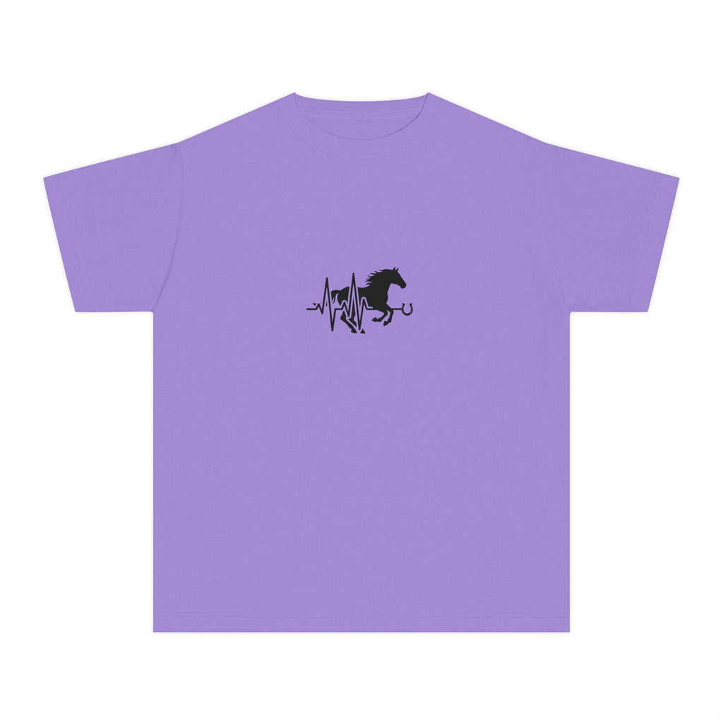 Youth Tee — Horse Heartbeat Silhouette Graphic