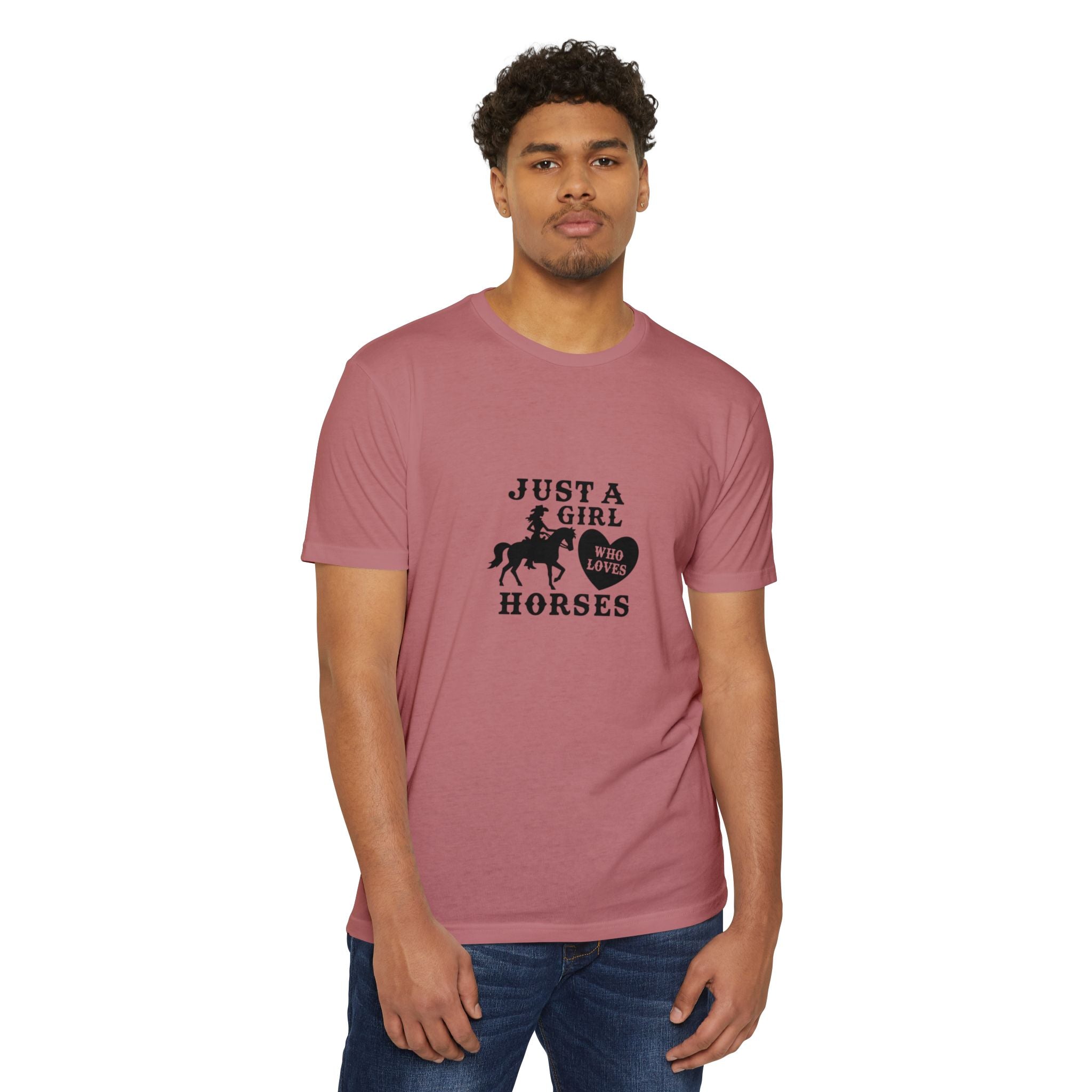 Just A Girl Who Loves Horses T-Shirt — Cute Equestrian Tee for Horse Lovers