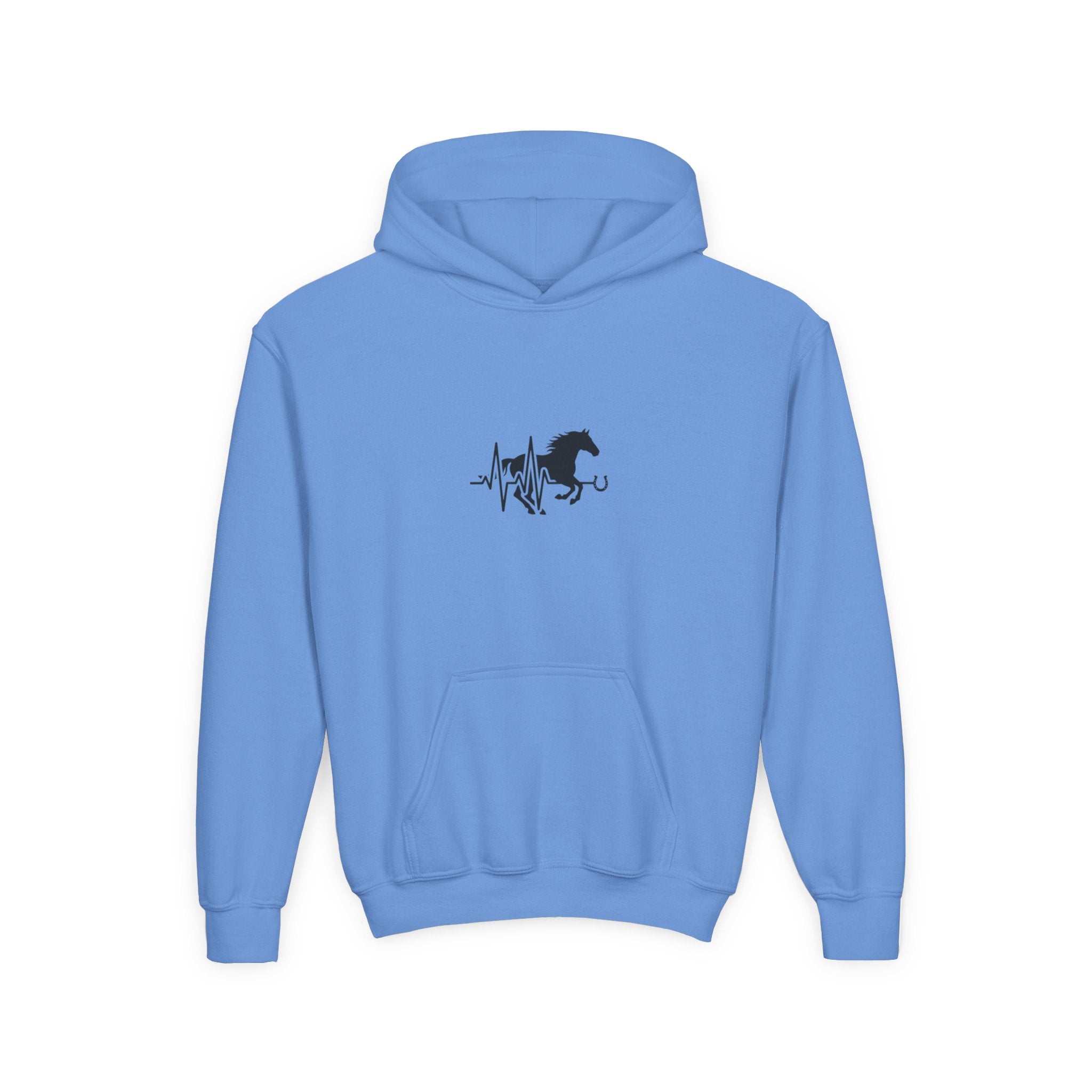 Youth Horse Heartbeat Hoodie - Equestrian Kids Pullover