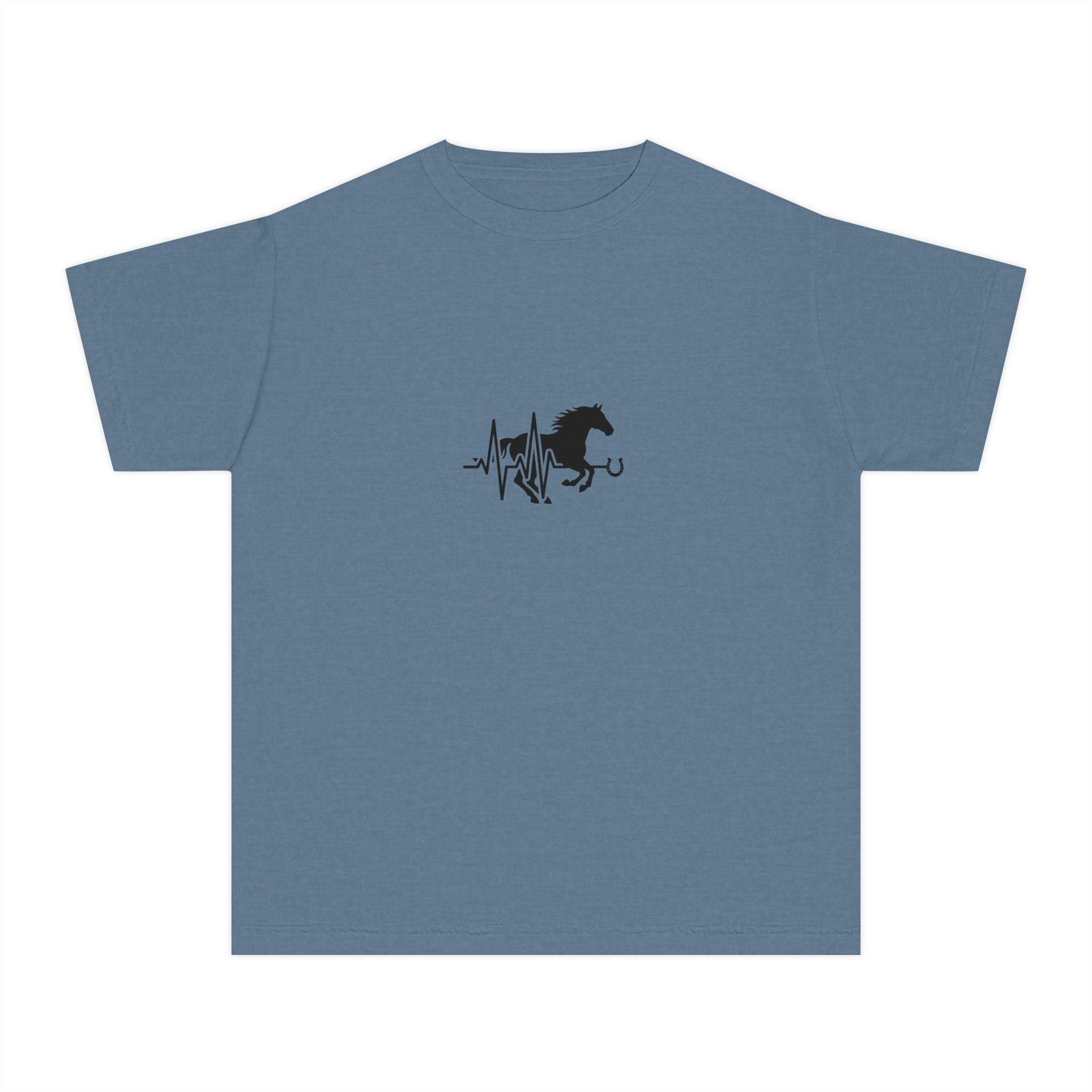 Youth Tee — Horse Heartbeat Silhouette Graphic