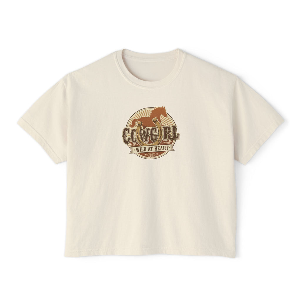 Cowgirl 'Wild At Heart' Boxy Tee — Women's Cowgirl T-Shirt
