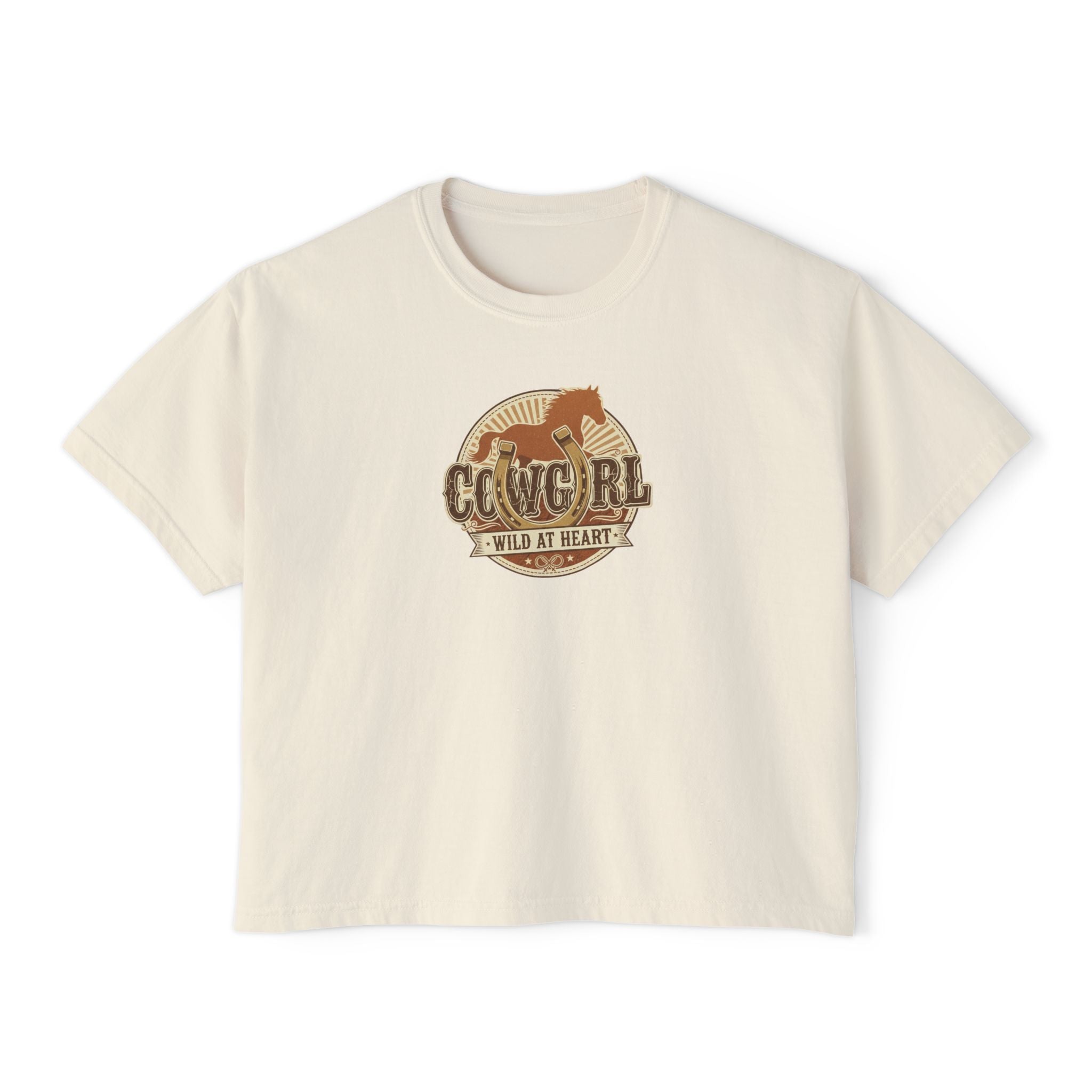 Cowgirl 'Wild At Heart' Boxy Tee — Women's Cowgirl T-Shirt