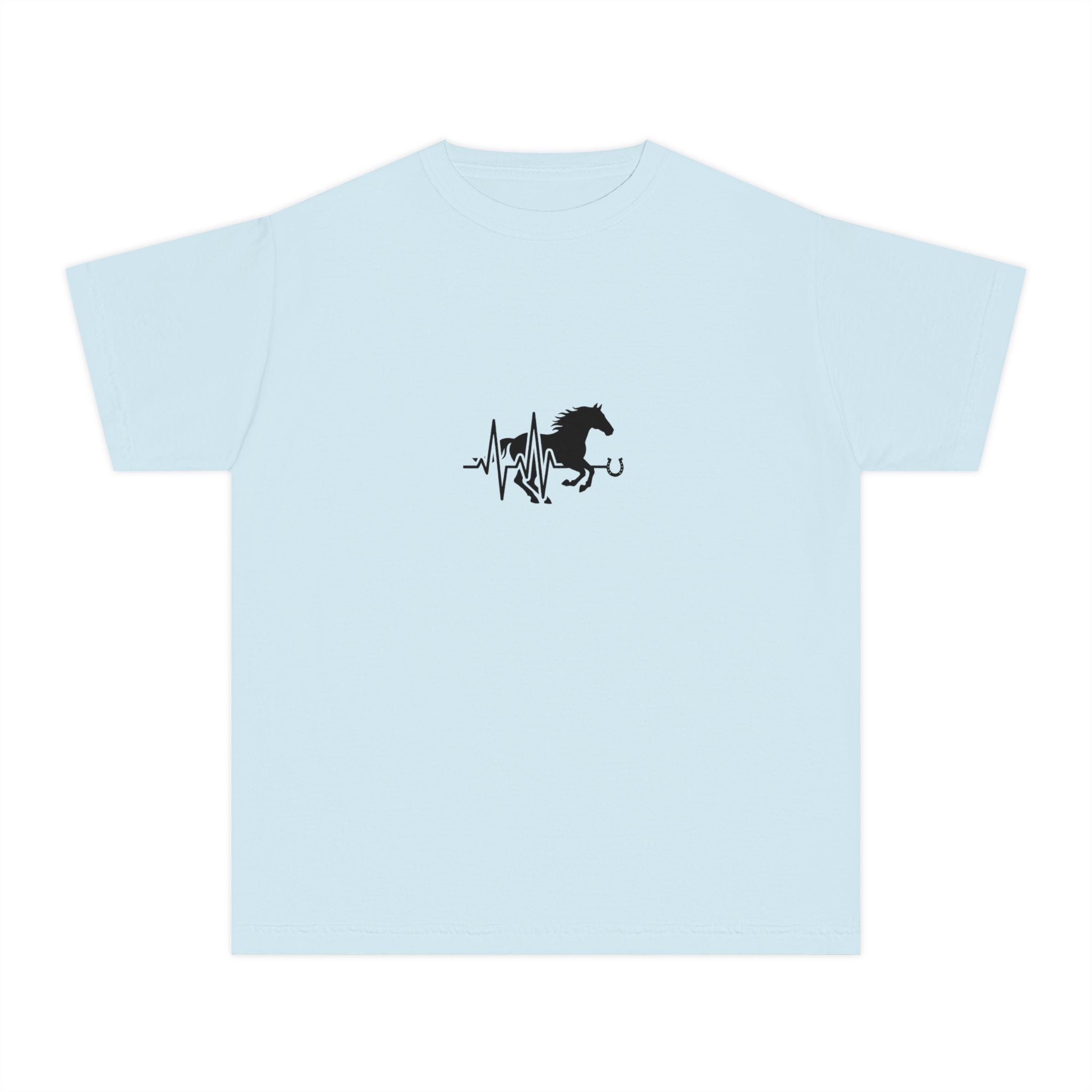Youth Tee — Horse Heartbeat Silhouette Graphic