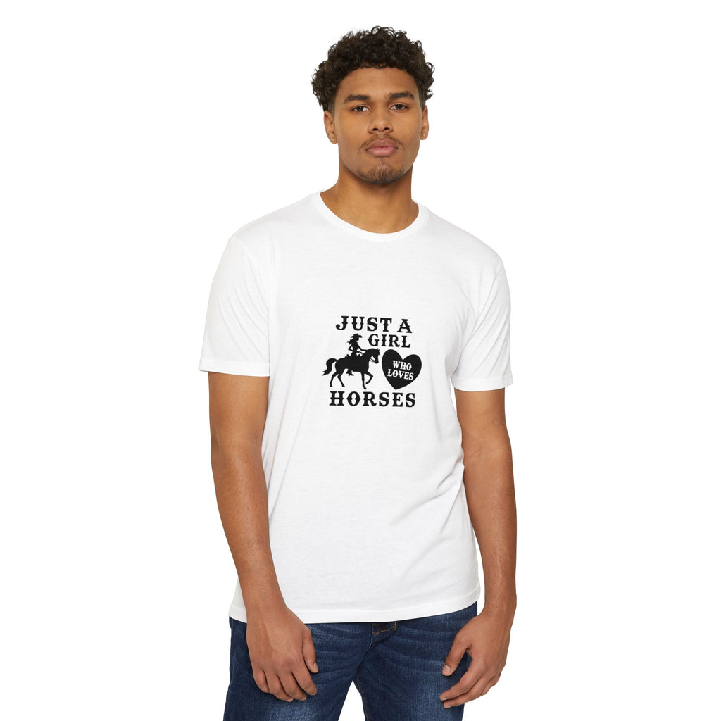 Just A Girl Who Loves Horses T-Shirt — Cute Equestrian Tee for Horse Lovers
