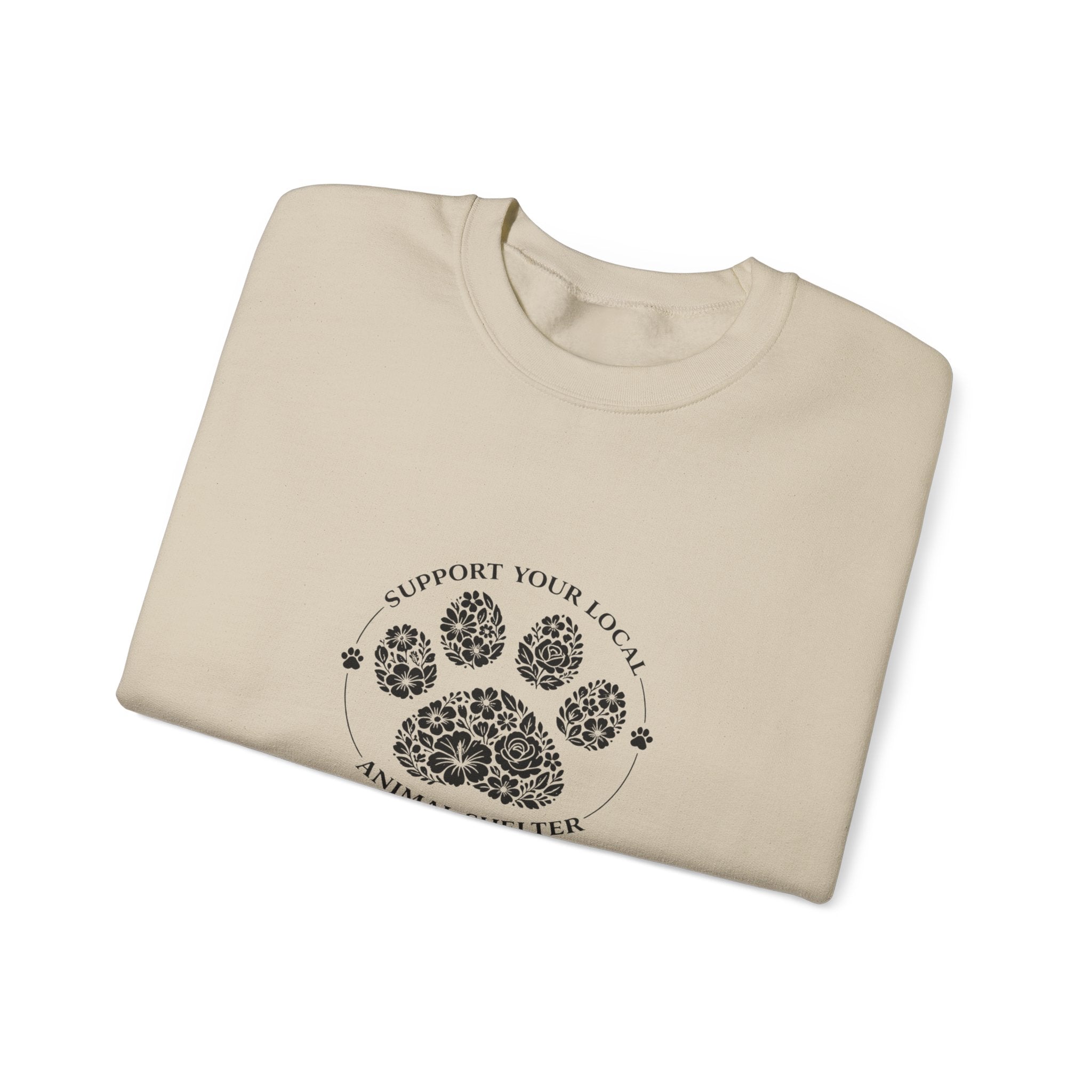 Paw Print Sweatshirt Support your Local Animal Shelter