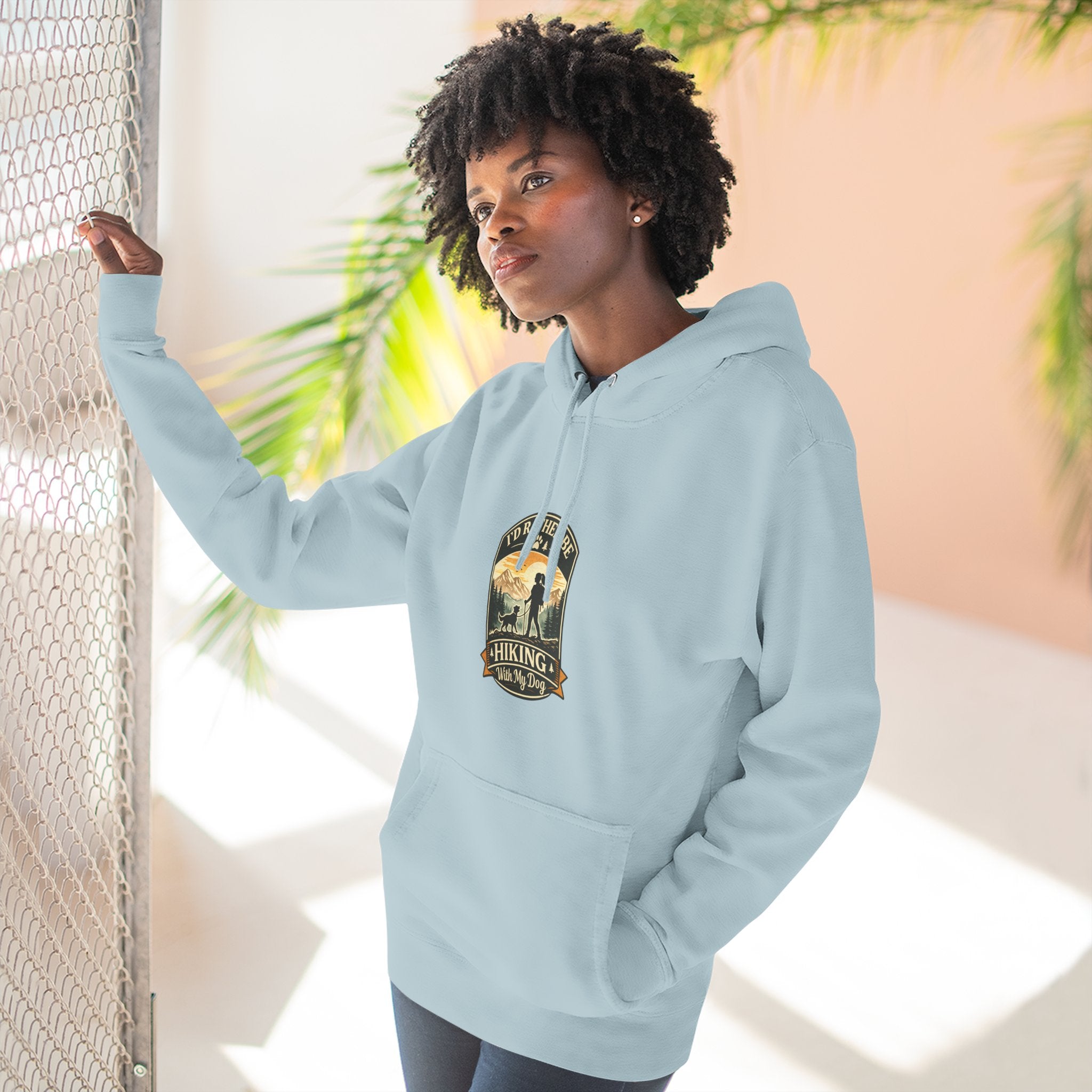Hiking dog Hoodie — Adventure Awaits Fleece Pullover