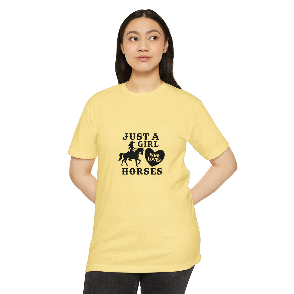 Just A Girl Who Loves Horses T-Shirt — Cute Equestrian Tee for Horse Lovers