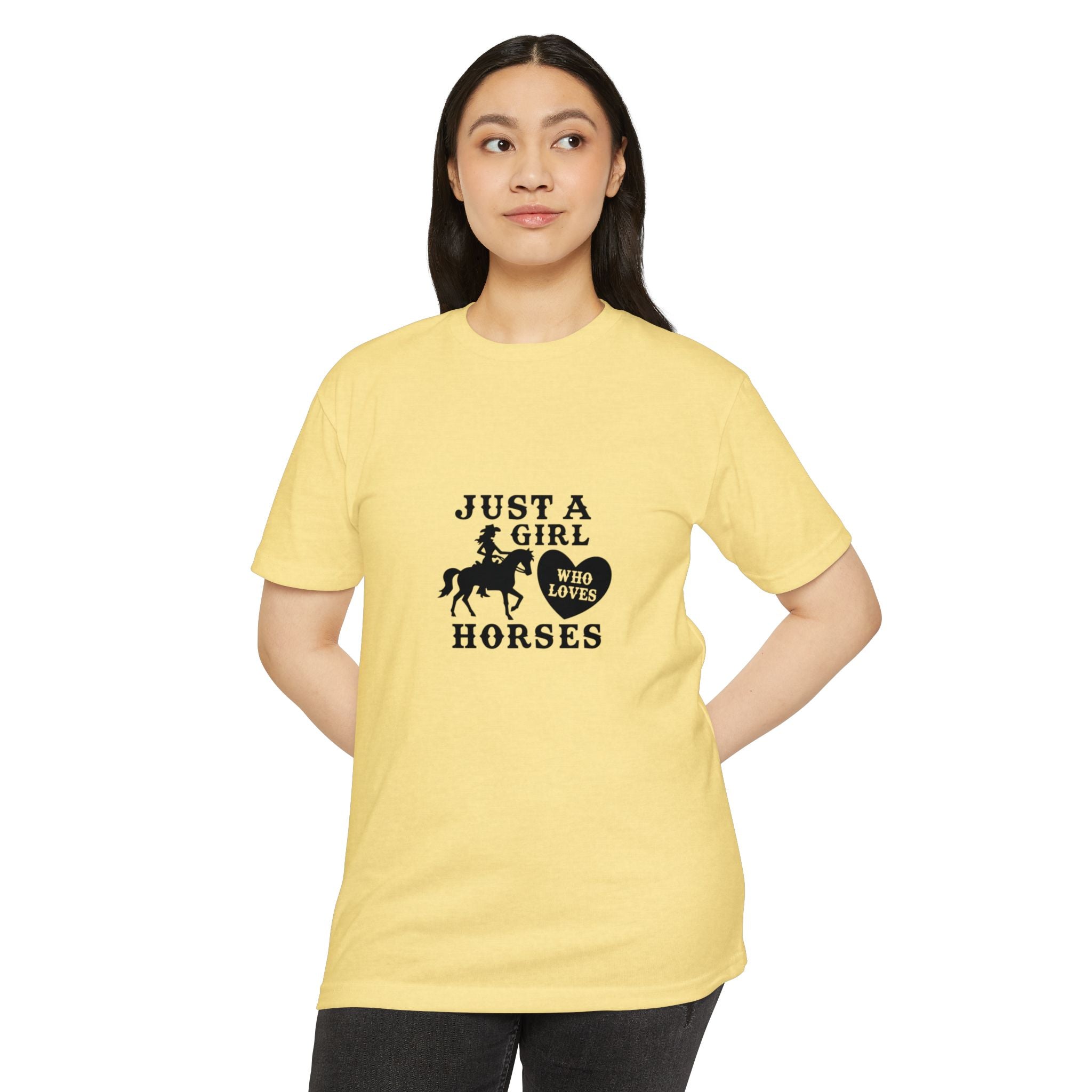 Just A Girl Who Loves Horses T-Shirt — Cute Equestrian Tee for Horse Lovers
