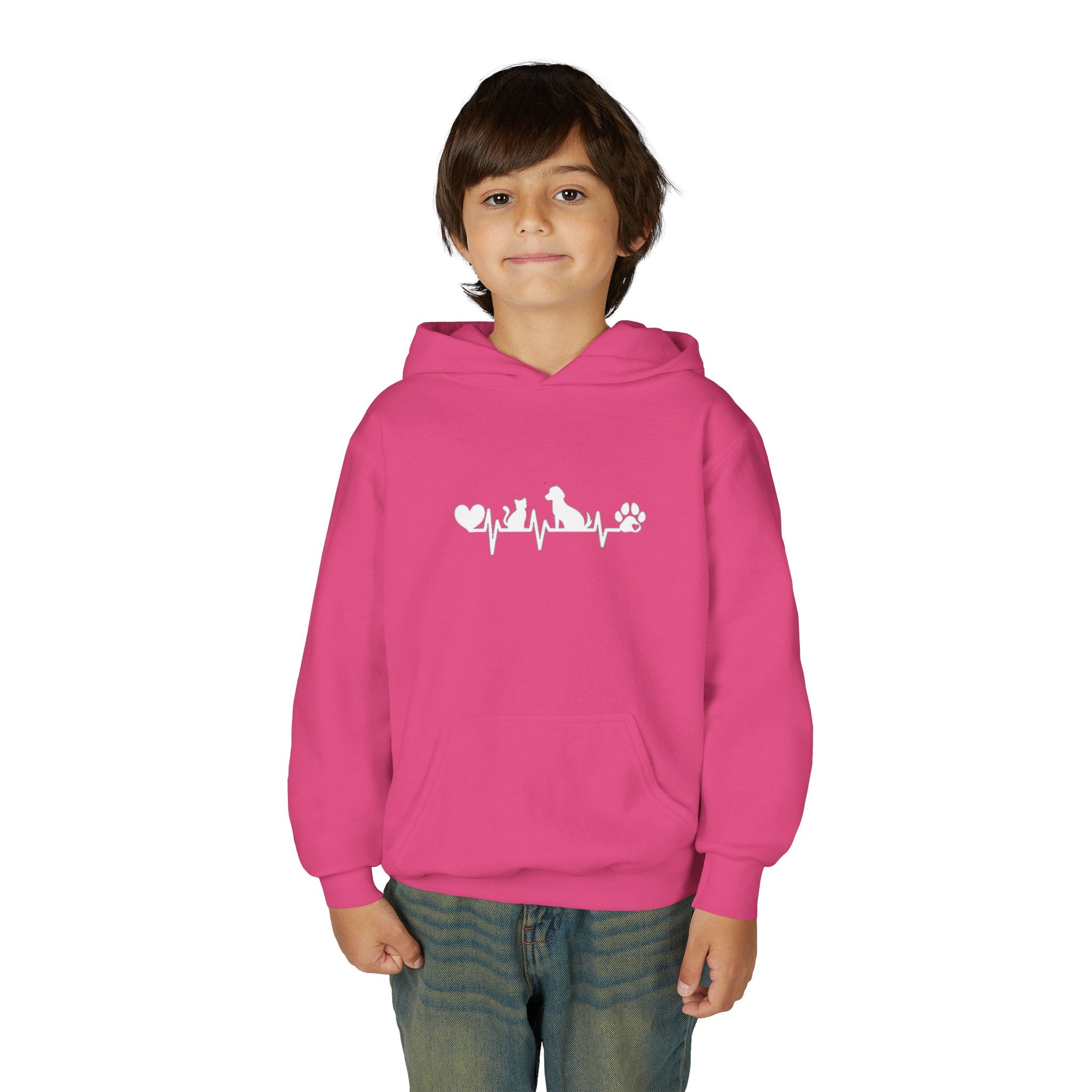 Kids Dog & Cat Heartbeat Hoodie