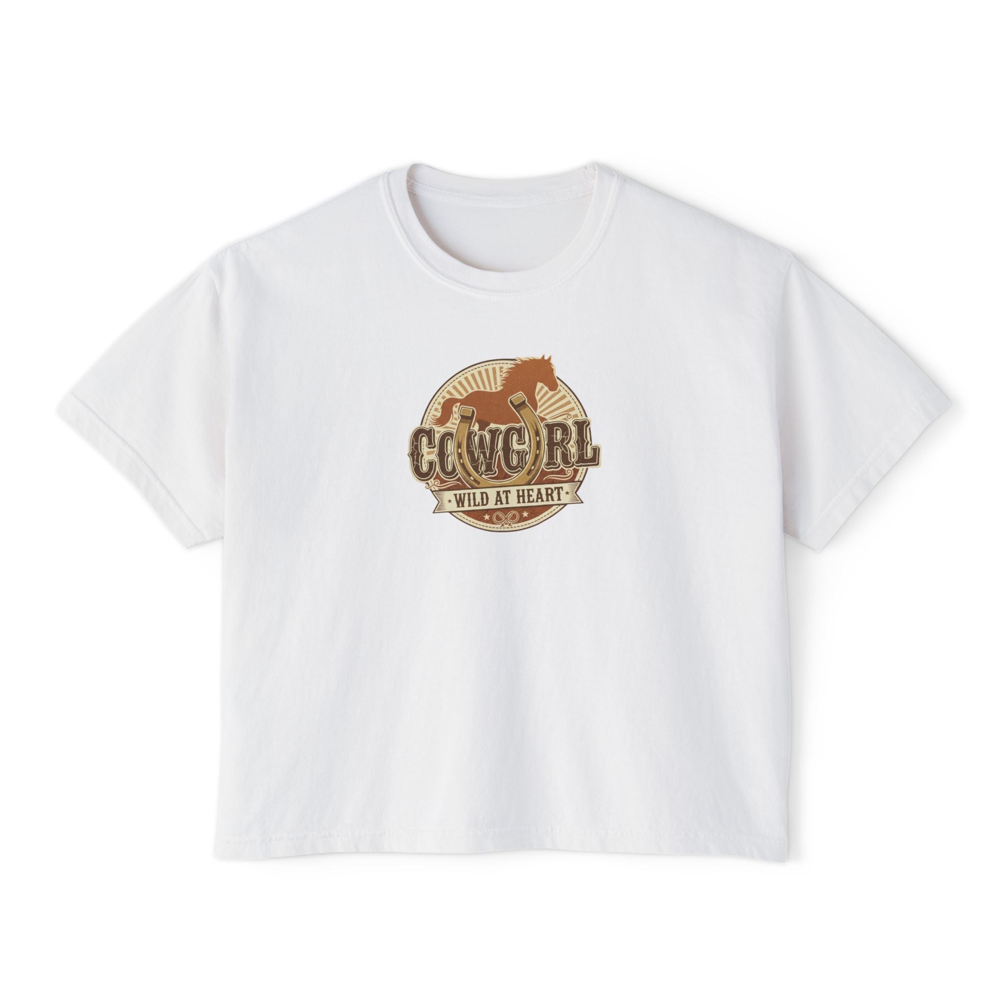 Cowgirl 'Wild At Heart' Boxy Tee — Women's Cowgirl T-Shirt