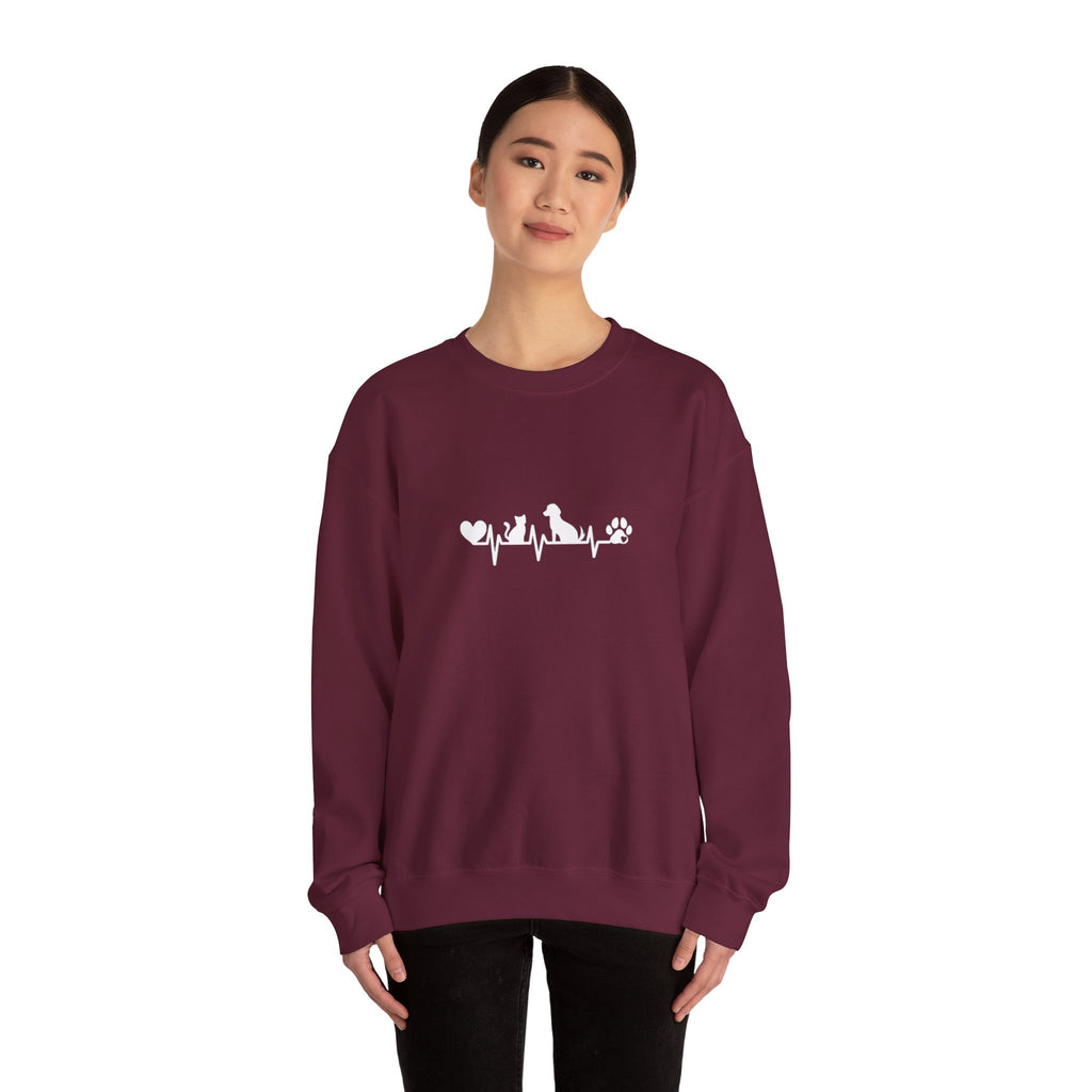 Cat-Dog Heartbeat Sweatshirt