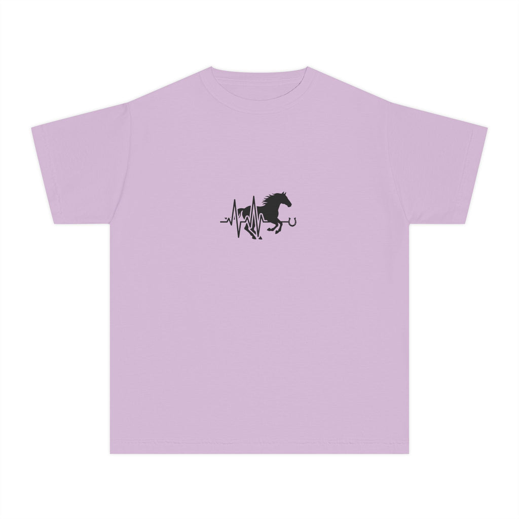 Youth Tee — Horse Heartbeat Silhouette Graphic