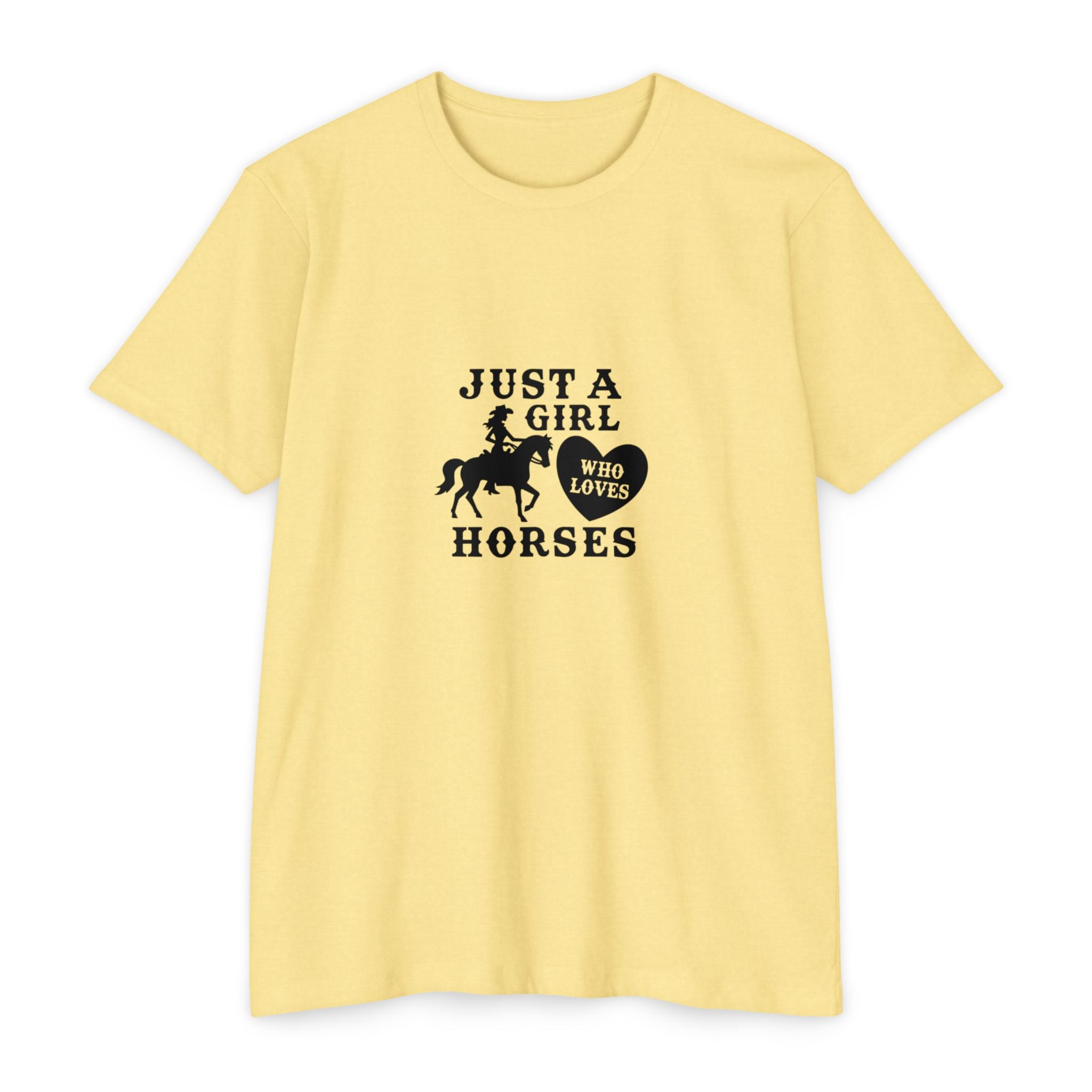 Just A Girl Who Loves Horses T-Shirt — Cute Equestrian Tee for Horse Lovers