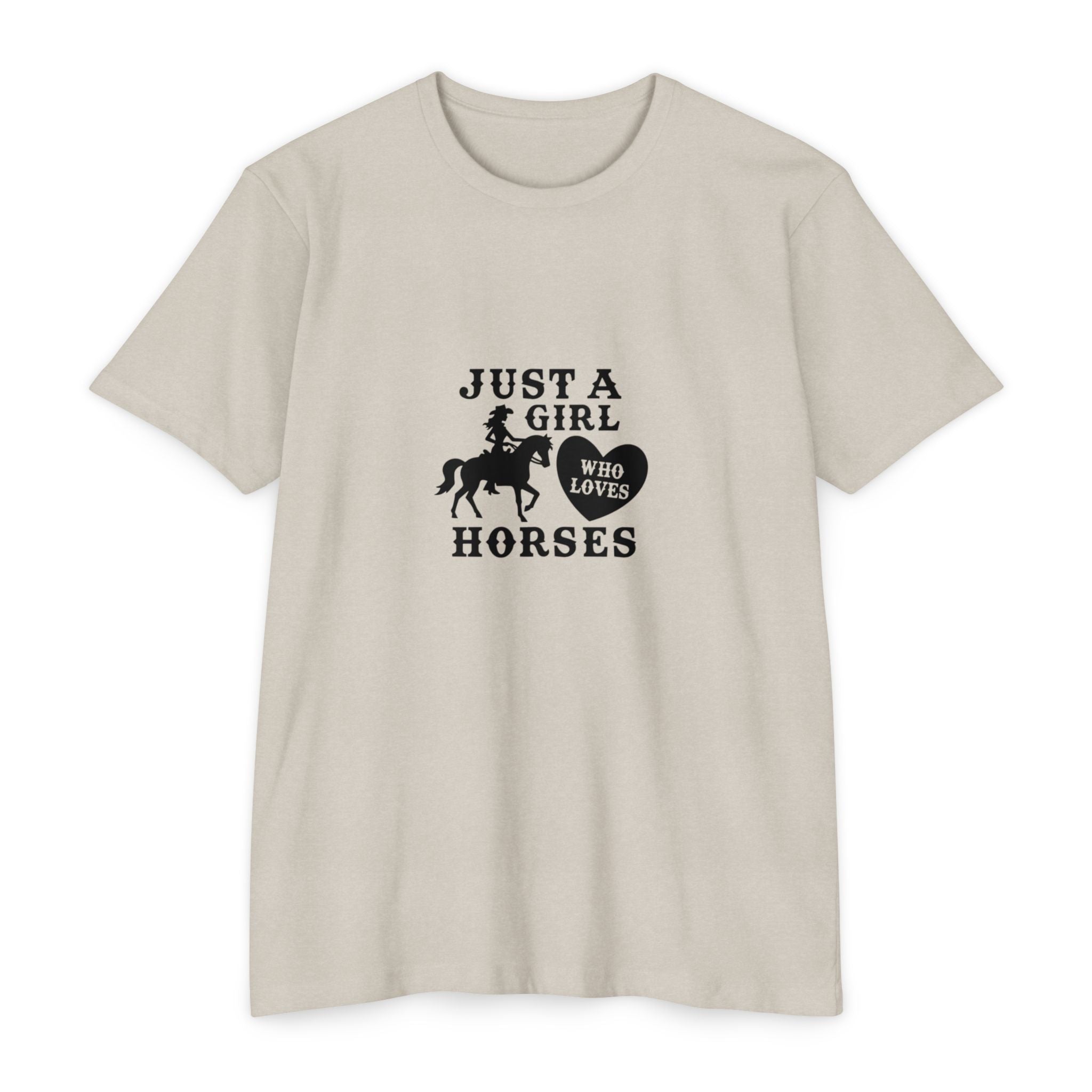 Just A Girl Who Loves Horses T-Shirt — Cute Equestrian Tee for Horse Lovers
