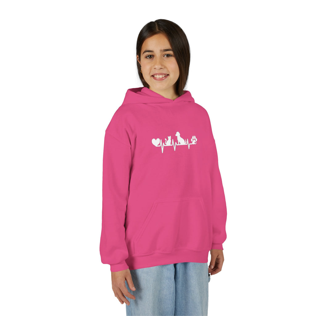 Kids Dog & Cat Heartbeat Hoodie