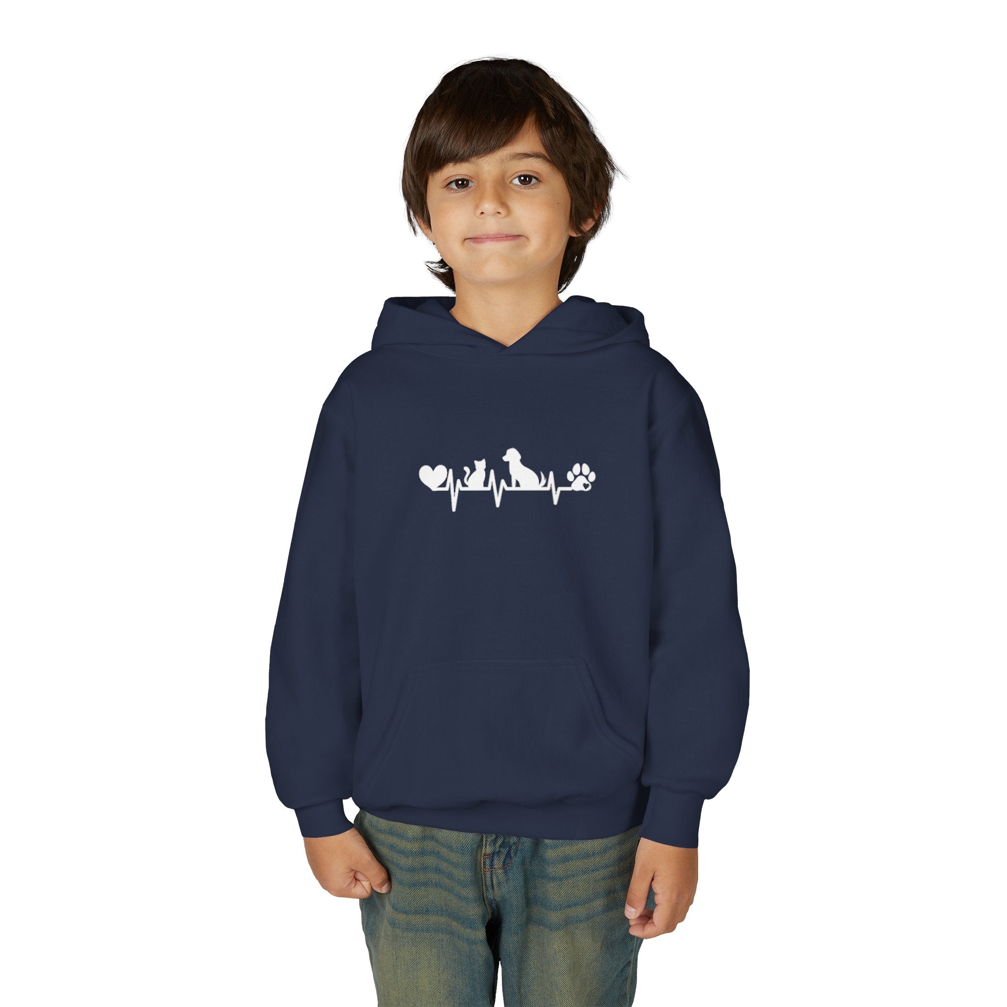 Kids Dog & Cat Heartbeat Hoodie