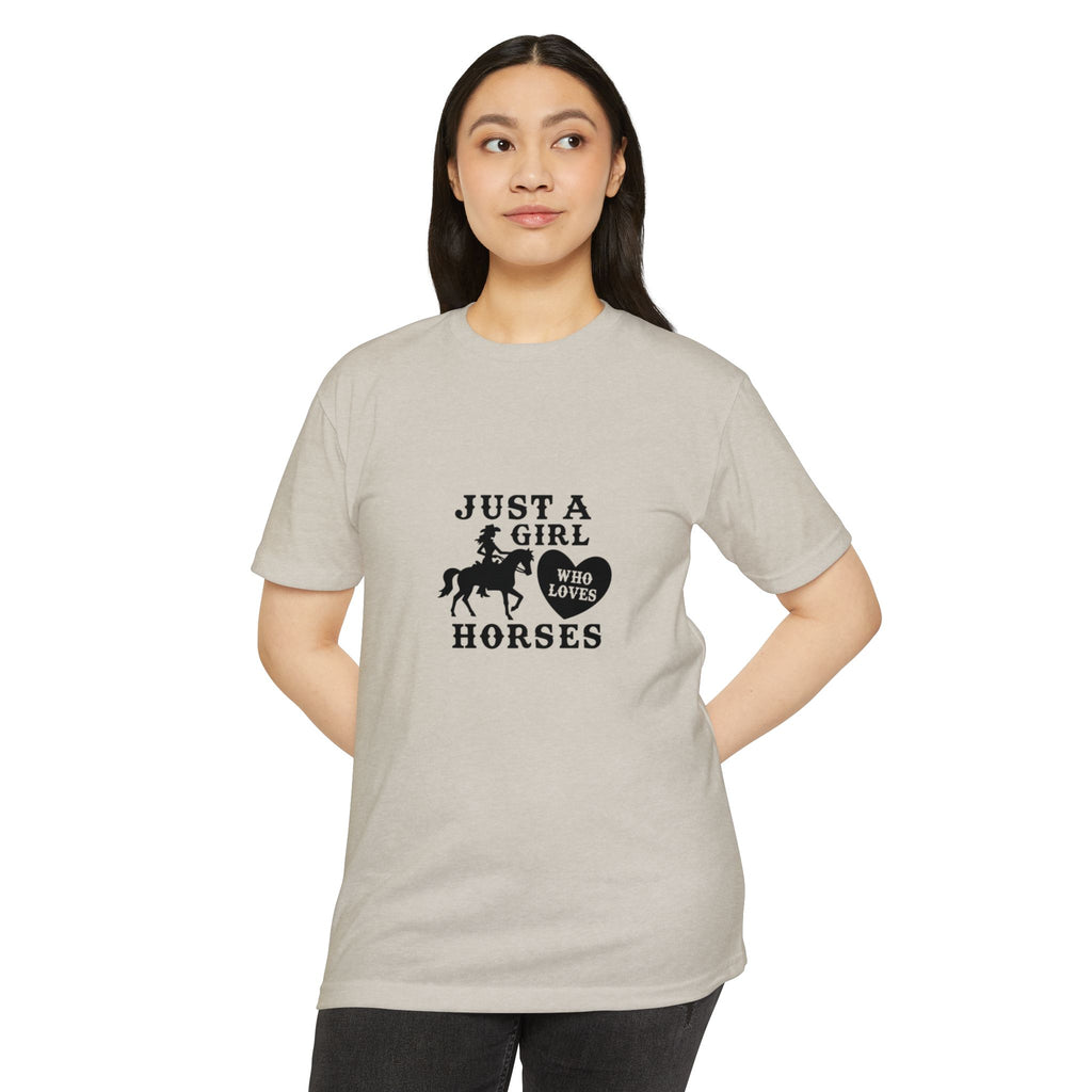 Just A Girl Who Loves Horses T-Shirt — Cute Equestrian Tee for Horse Lovers