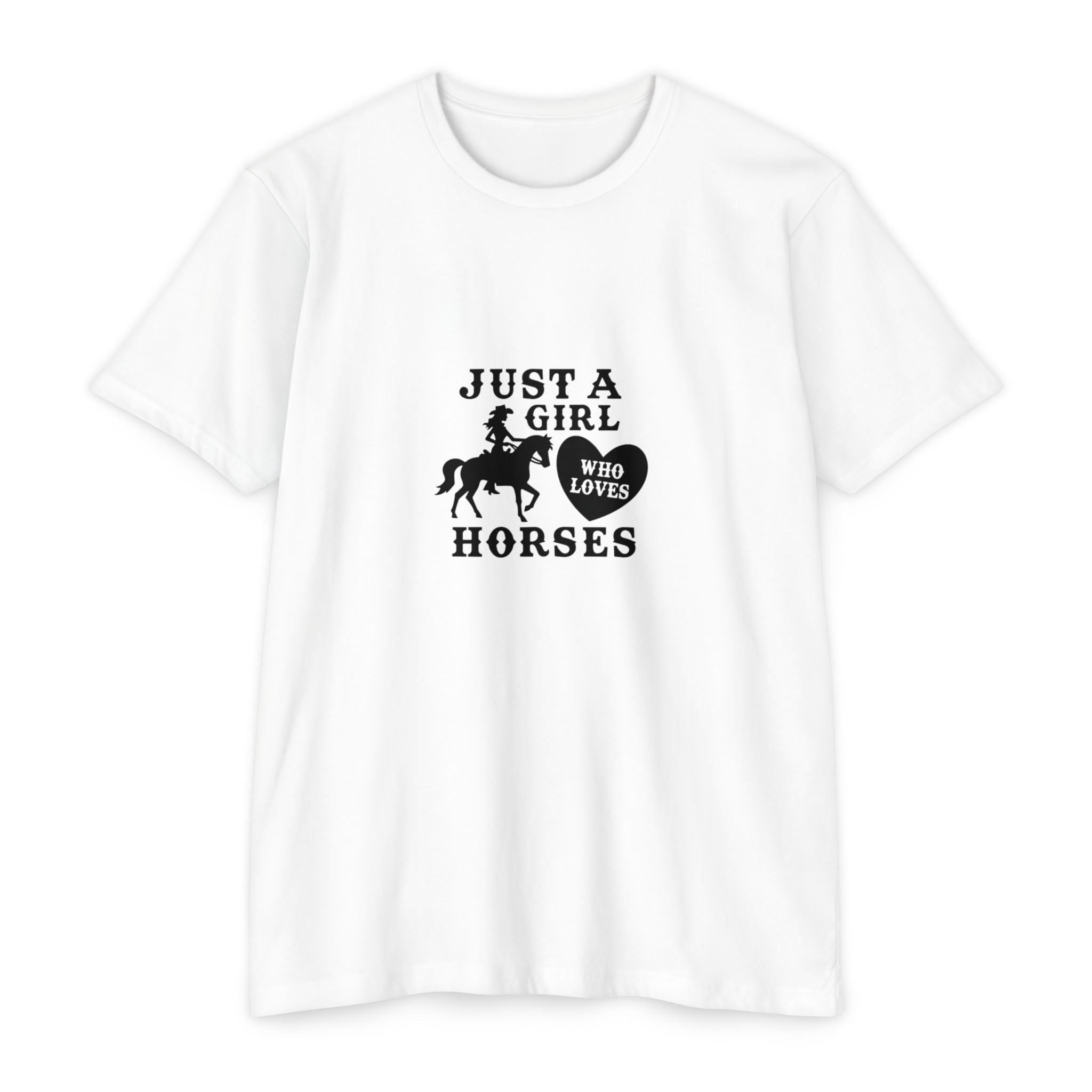Just A Girl Who Loves Horses T-Shirt — Cute Equestrian Tee for Horse Lovers