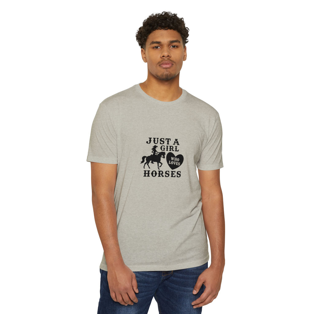 Just A Girl Who Loves Horses T-Shirt — Cute Equestrian Tee for Horse Lovers