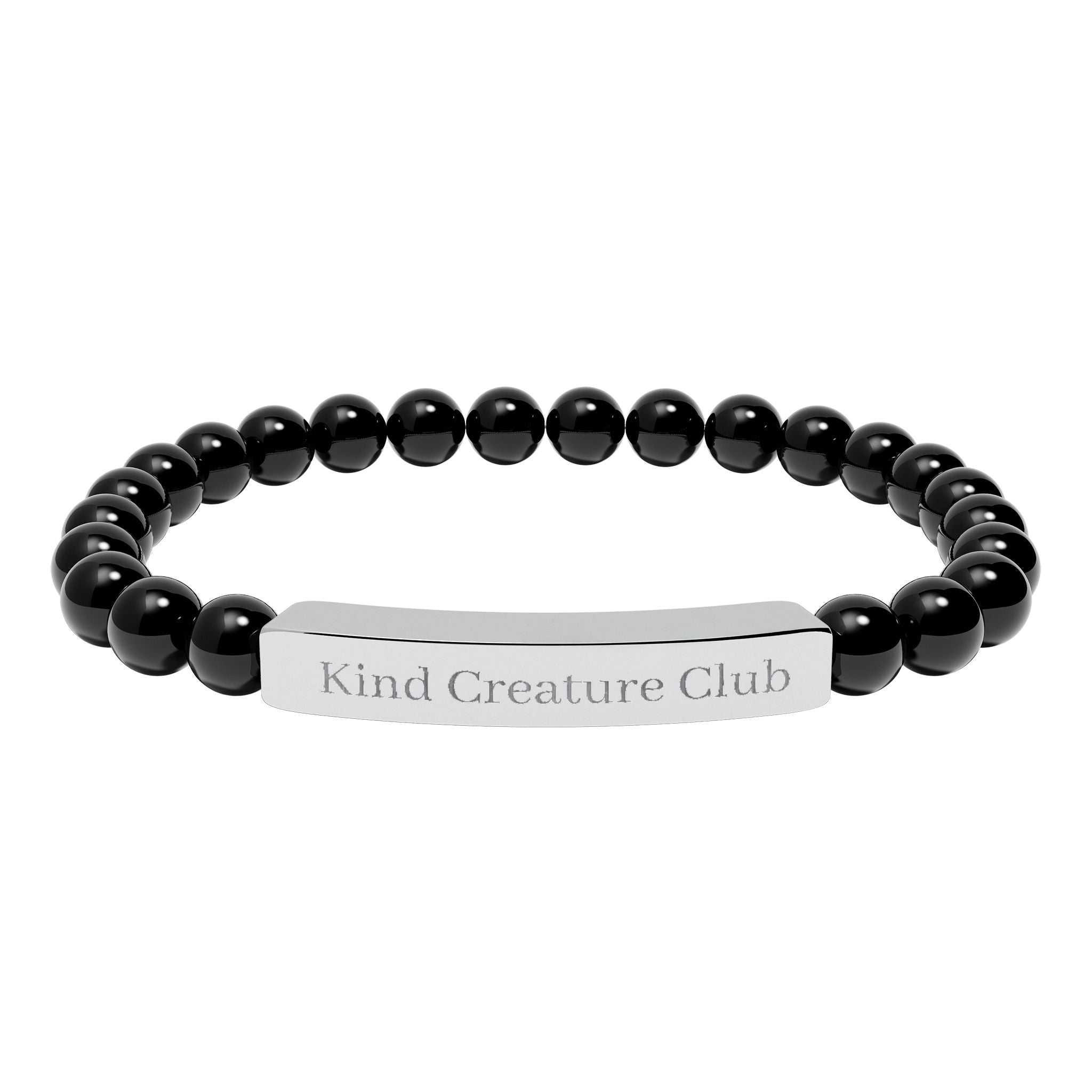 Kind Creature Club Bead Bar Bracelet — Custom Stretch Gemstone Bracelet