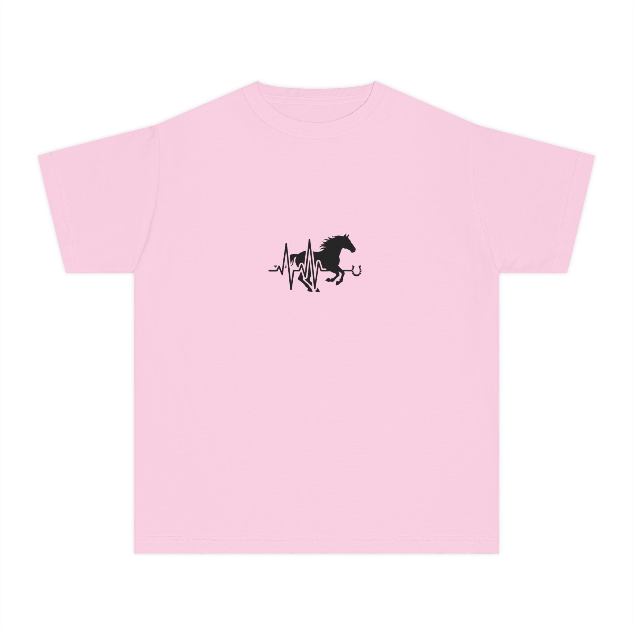 Youth Tee — Horse Heartbeat Silhouette Graphic