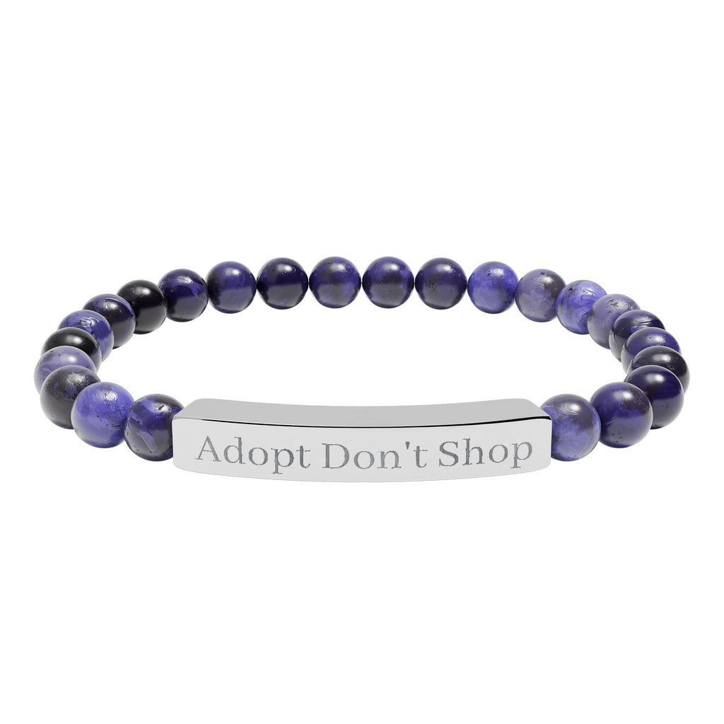 Adopt Don't Shop Bracelet — Personalized Beaded Gemstone Bracelet