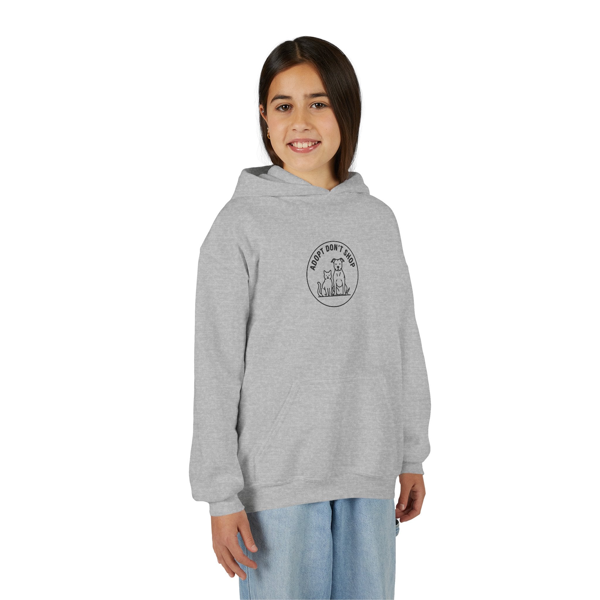 Adopt Don't Shop Kids Hoodie — Animal Rescue Support Youth Sweatshirt