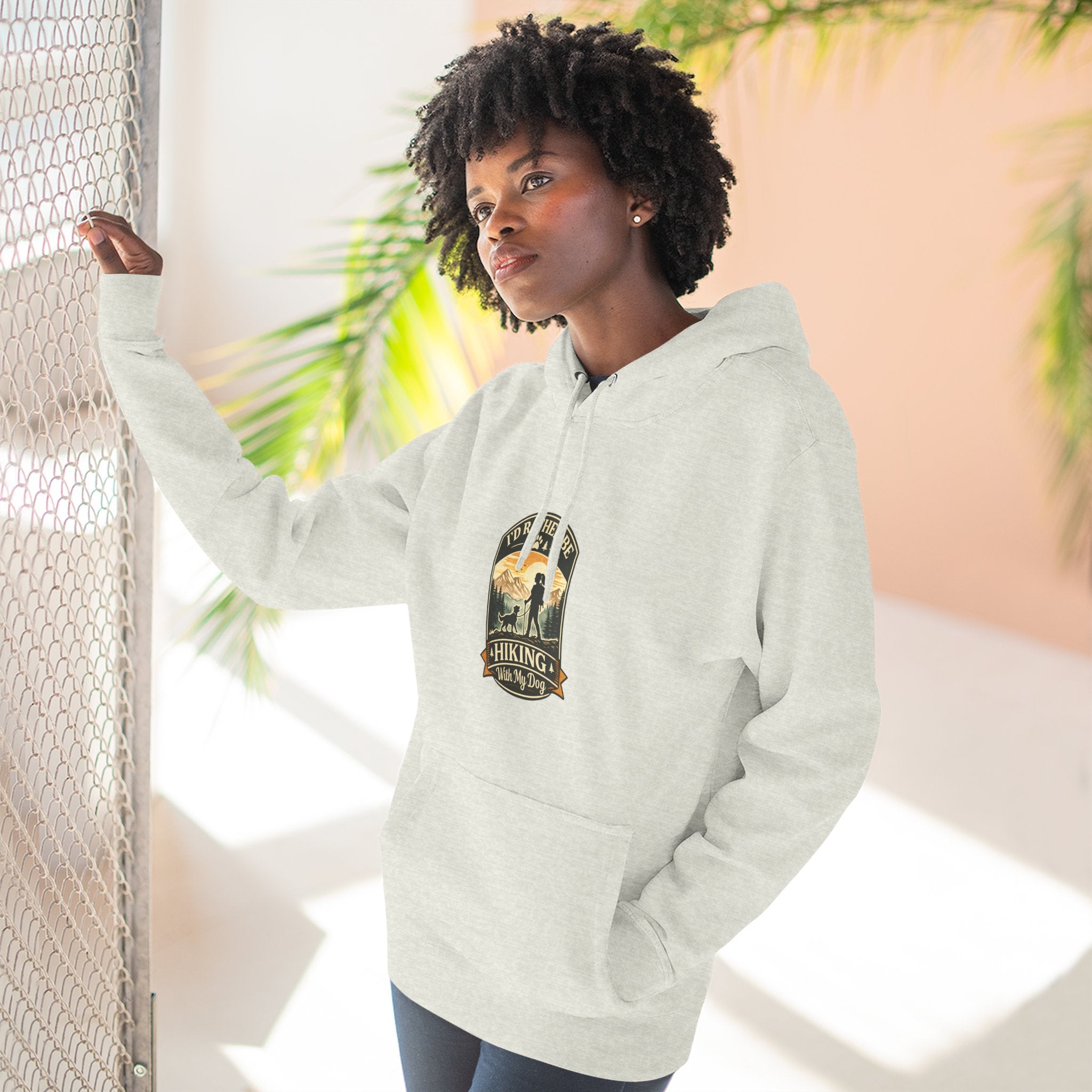Hiking dog Hoodie — Adventure Awaits Fleece Pullover