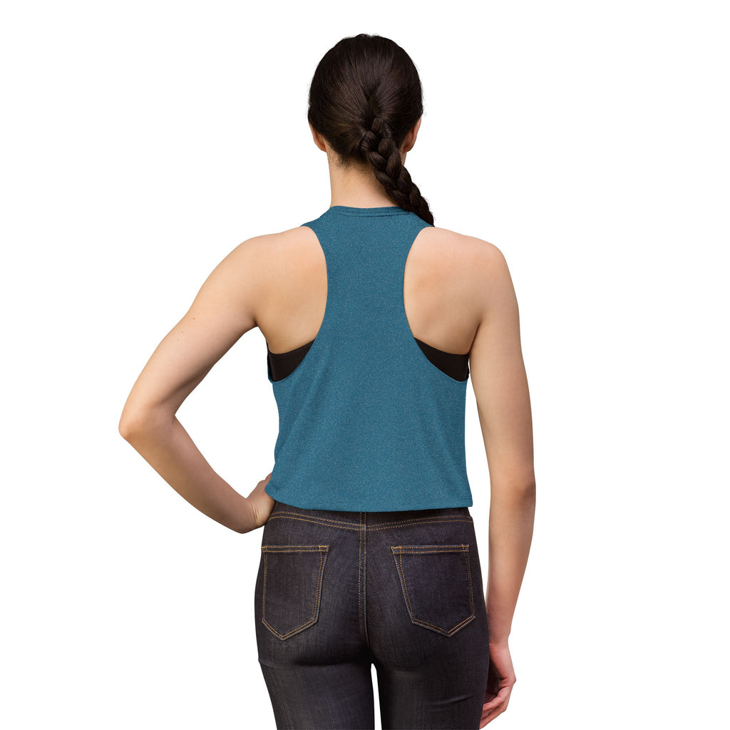 Animal Shelter Paw Print Crop Top — "Support Your Local Animal Shelter" Women's Tank