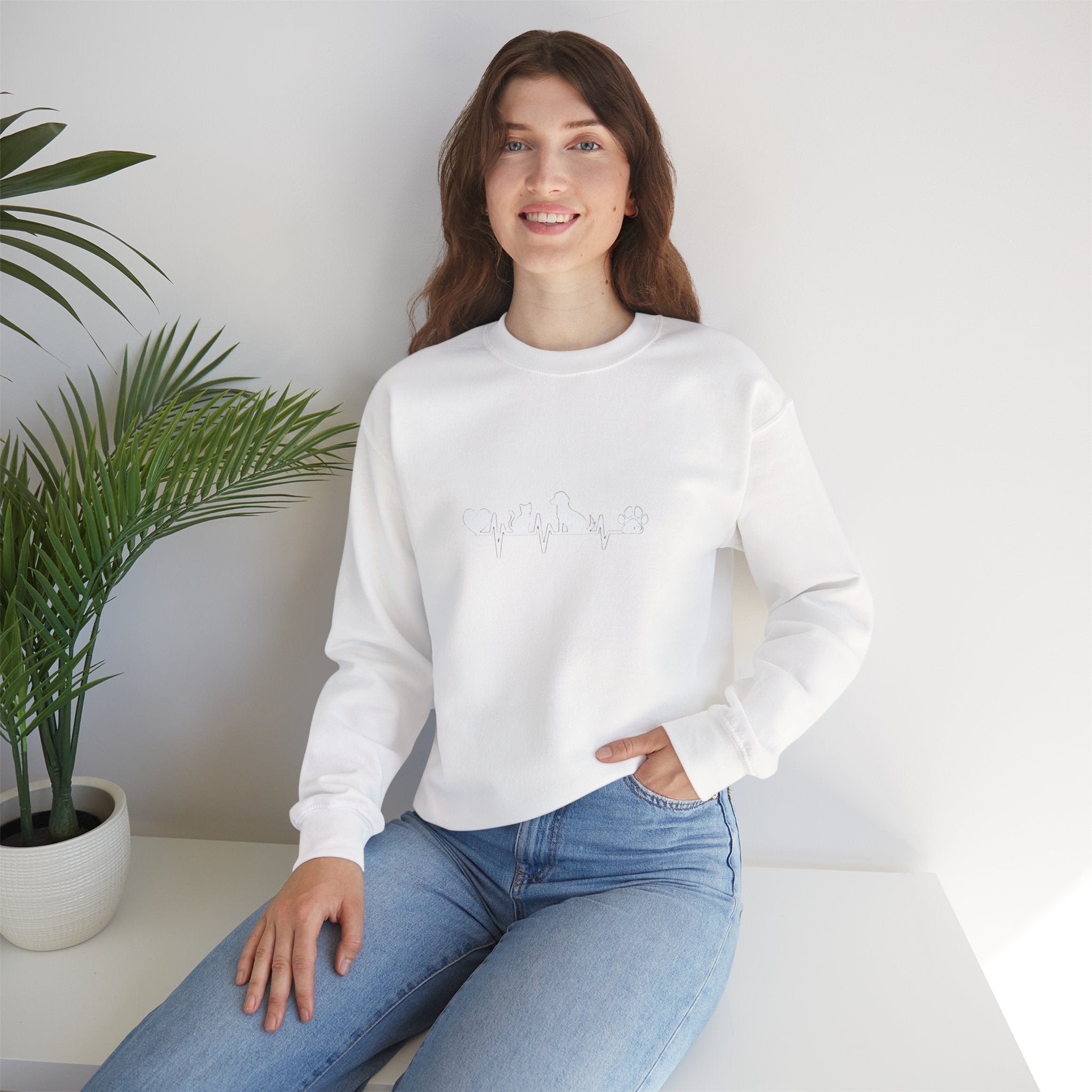 Cat-Dog Heartbeat Sweatshirt