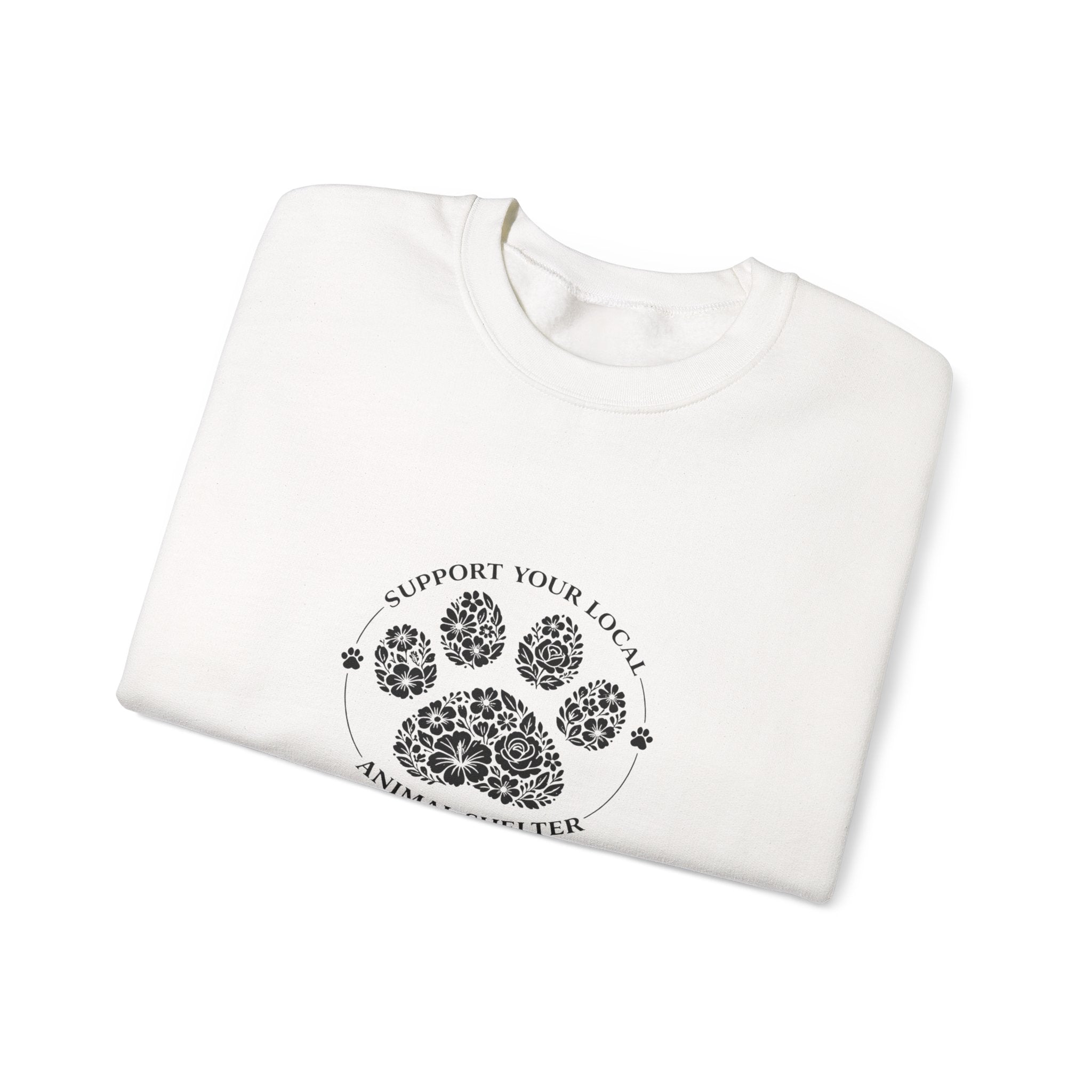 Paw Print Sweatshirt Support your Local Animal Shelter