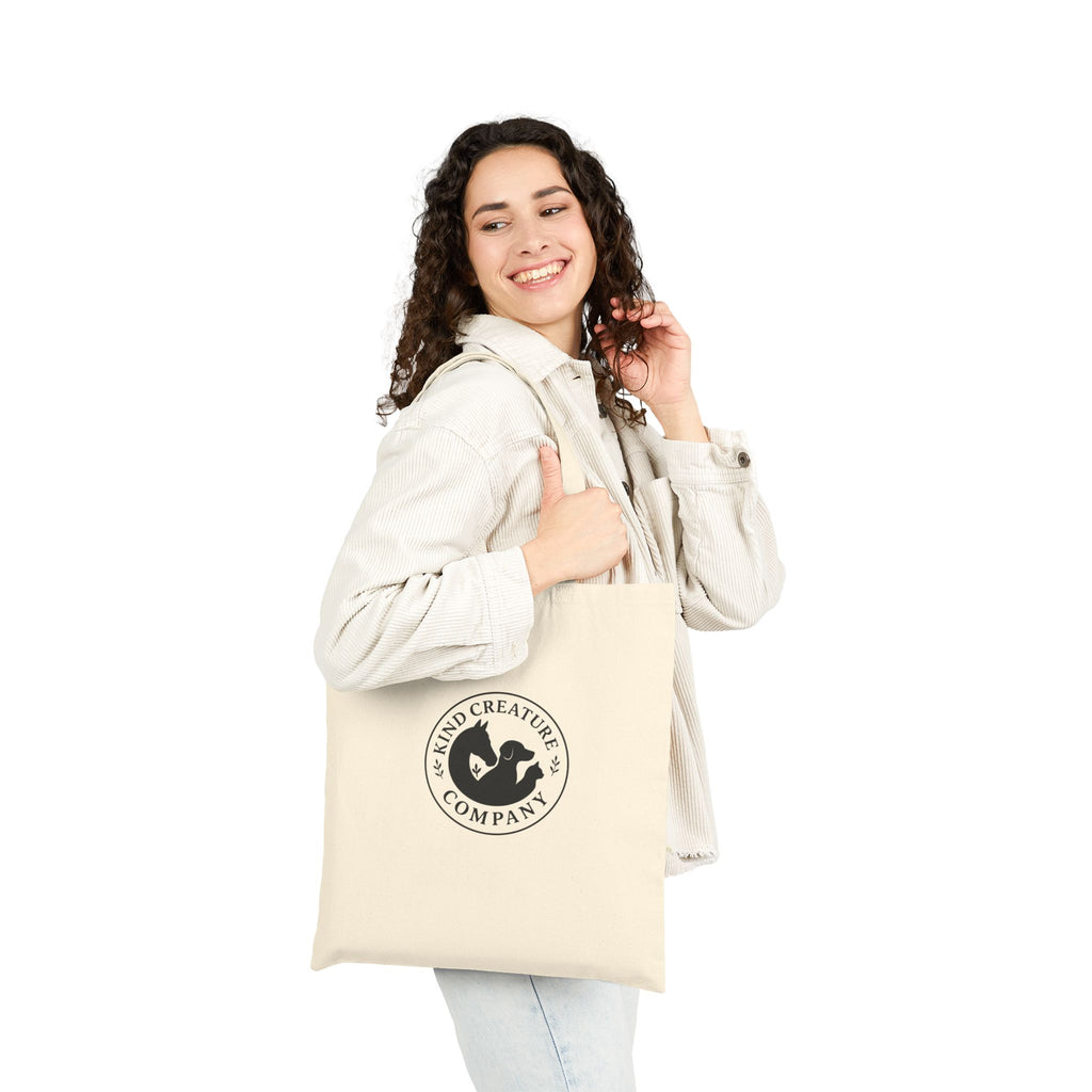 Kind Creature Company Canvas Tote Bag — Eco-Friendly Reusable Grocery & Market Bag