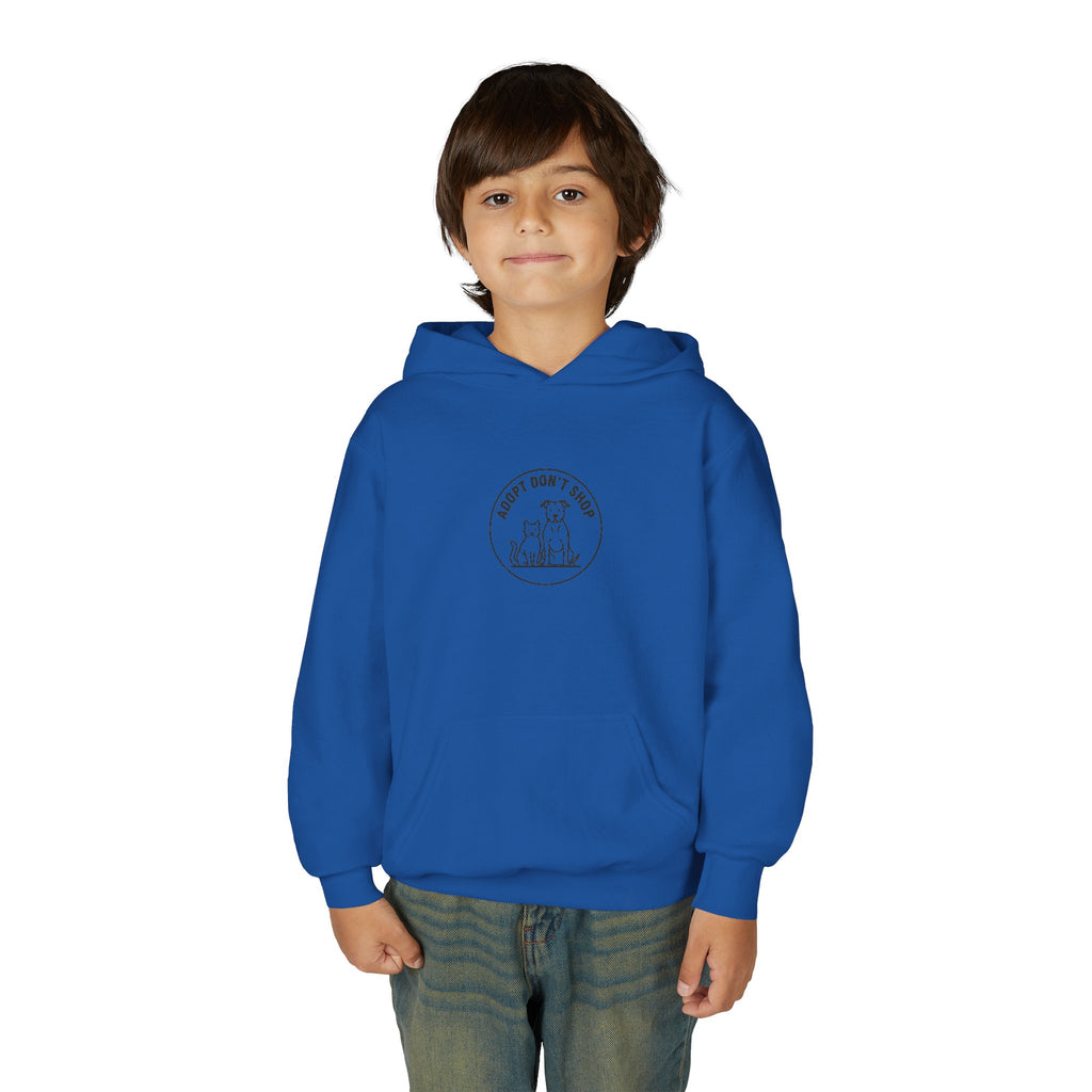 Adopt Don't Shop Kids Hoodie — Animal Rescue Support Youth Sweatshirt