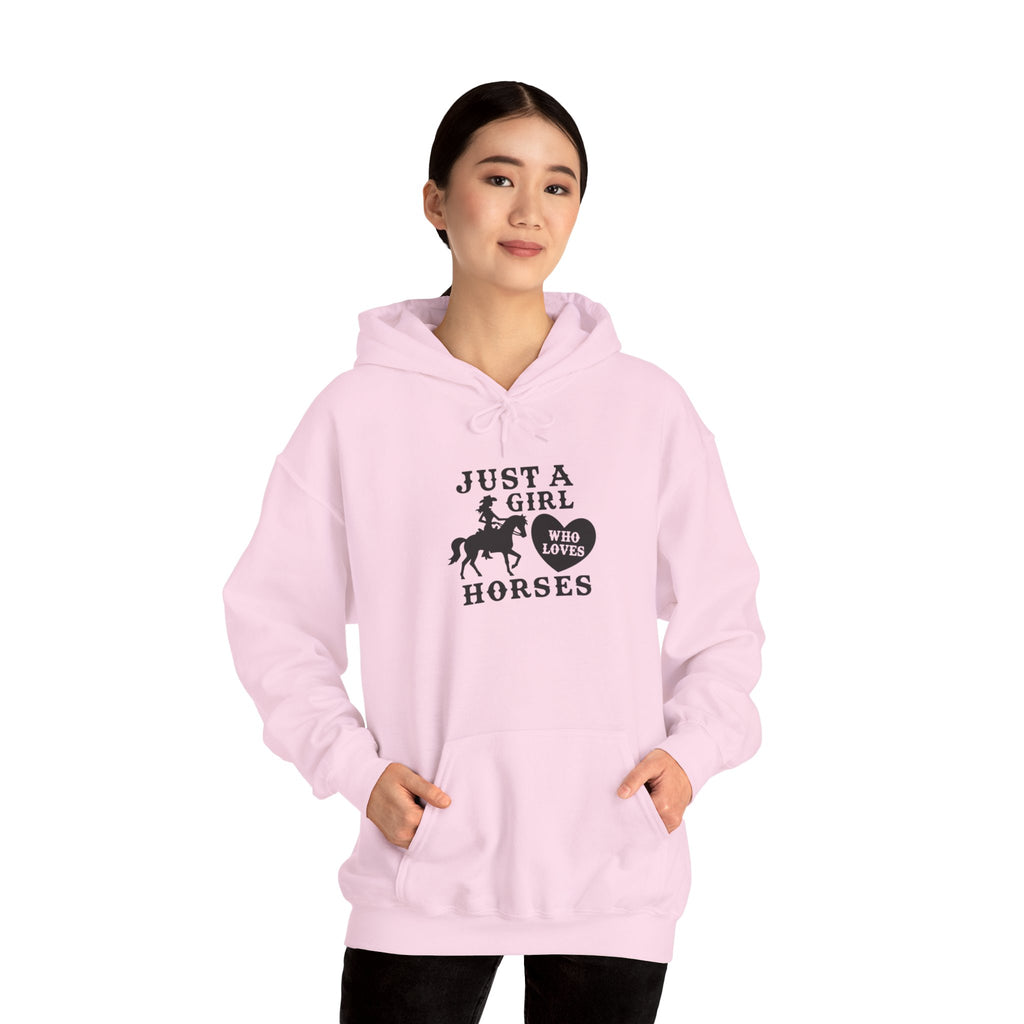 Just a Girl Who Loves Horses Hoodie — Women's Equestrian Sweatshirt