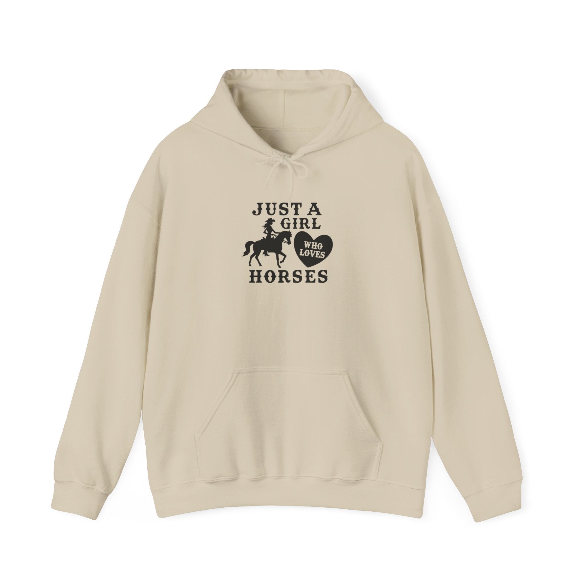 Just a Girl Who Loves Horses Hoodie — Women's Equestrian Sweatshirt
