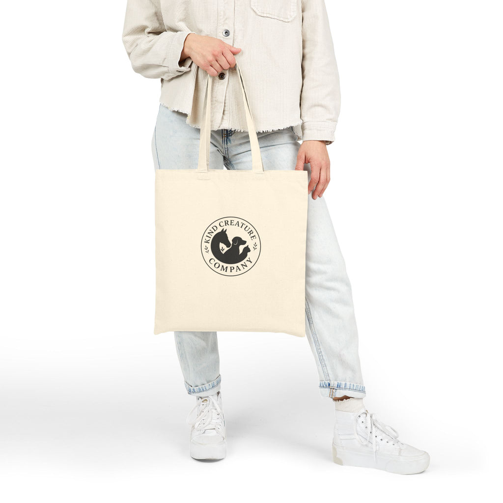 Kind Creature Company Canvas Tote Bag — Eco-Friendly Reusable Grocery & Market Bag
