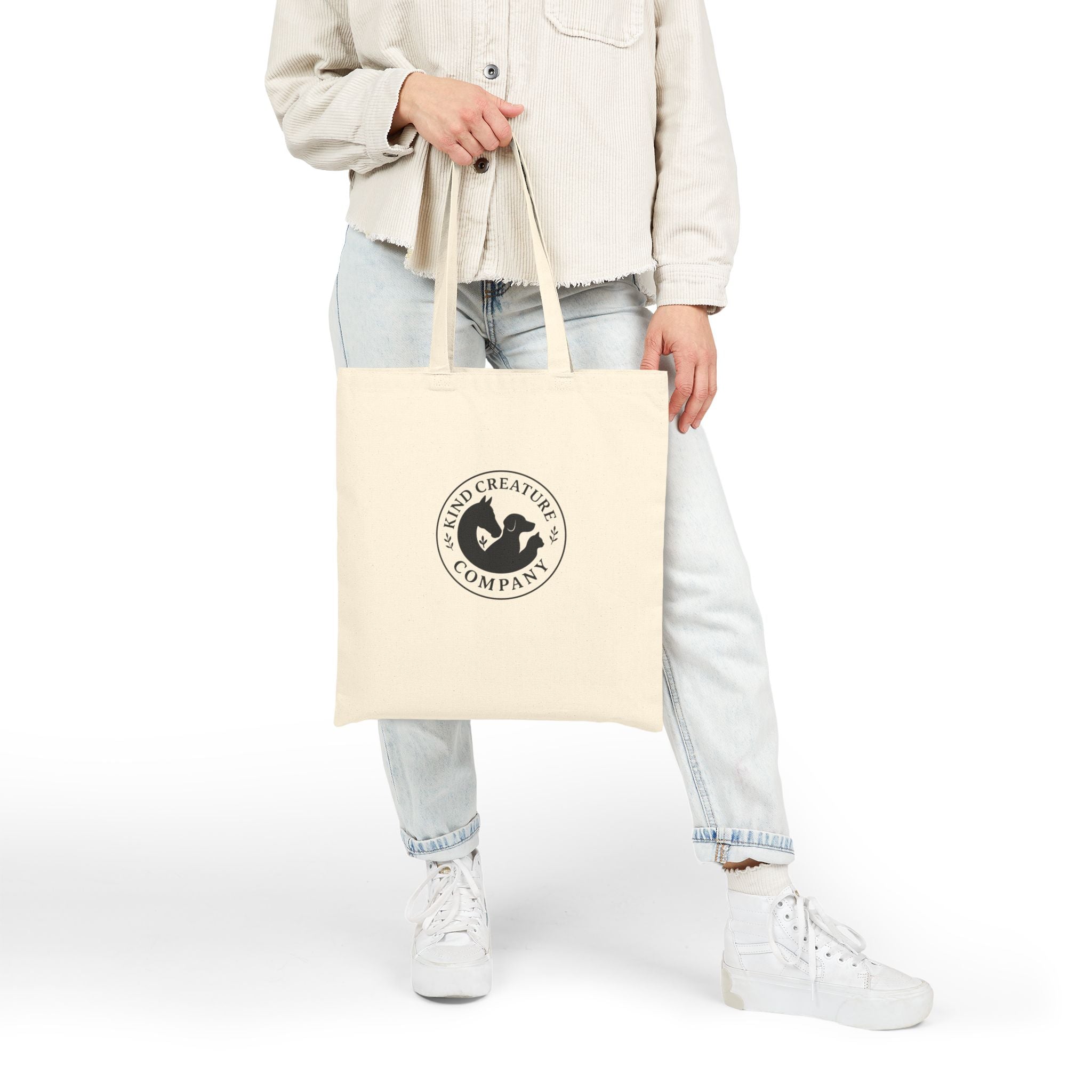 Kind Creature Company Canvas Tote Bag — Eco-Friendly Reusable Grocery & Market Bag