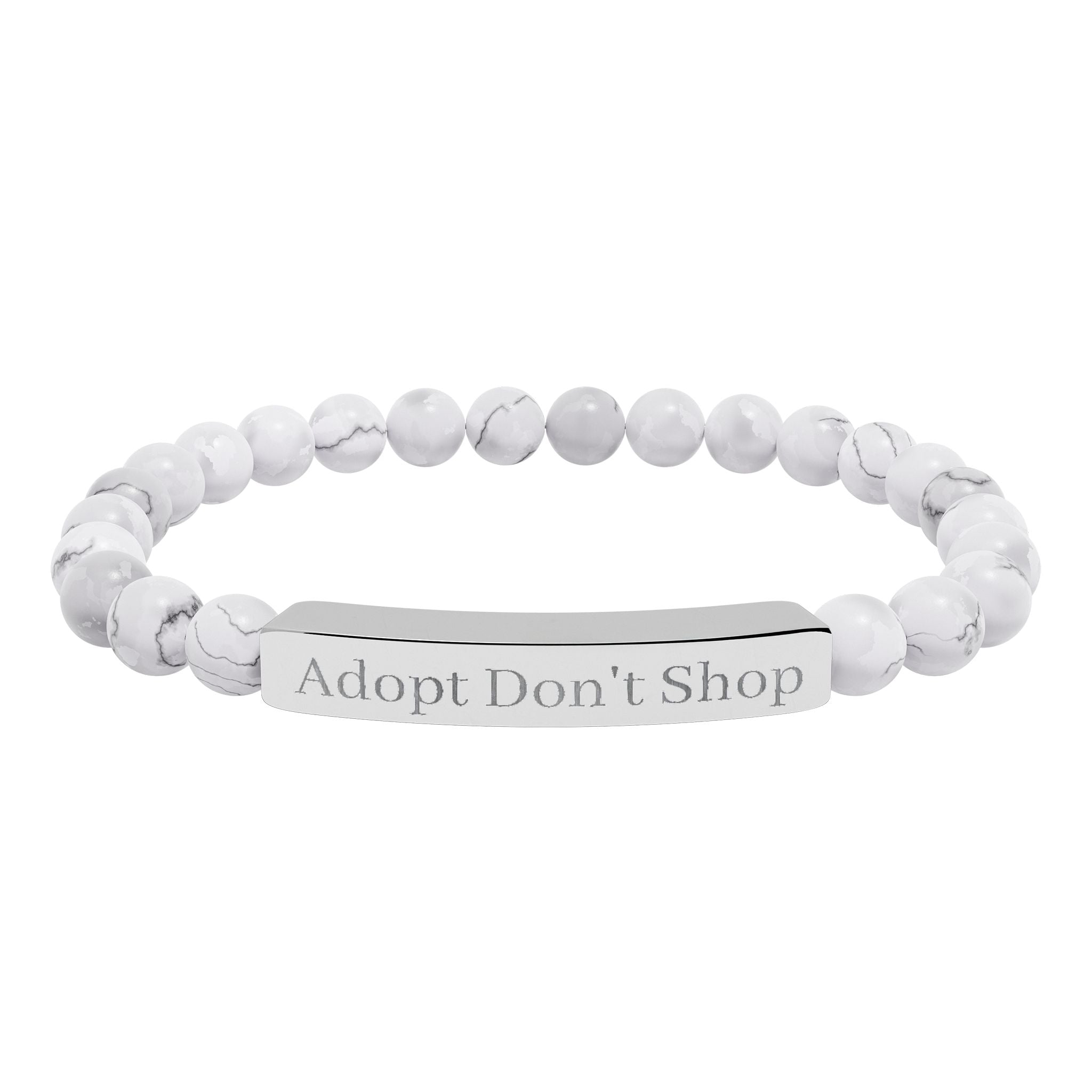 Adopt Don't Shop Bracelet — Personalized Beaded Gemstone Bracelet