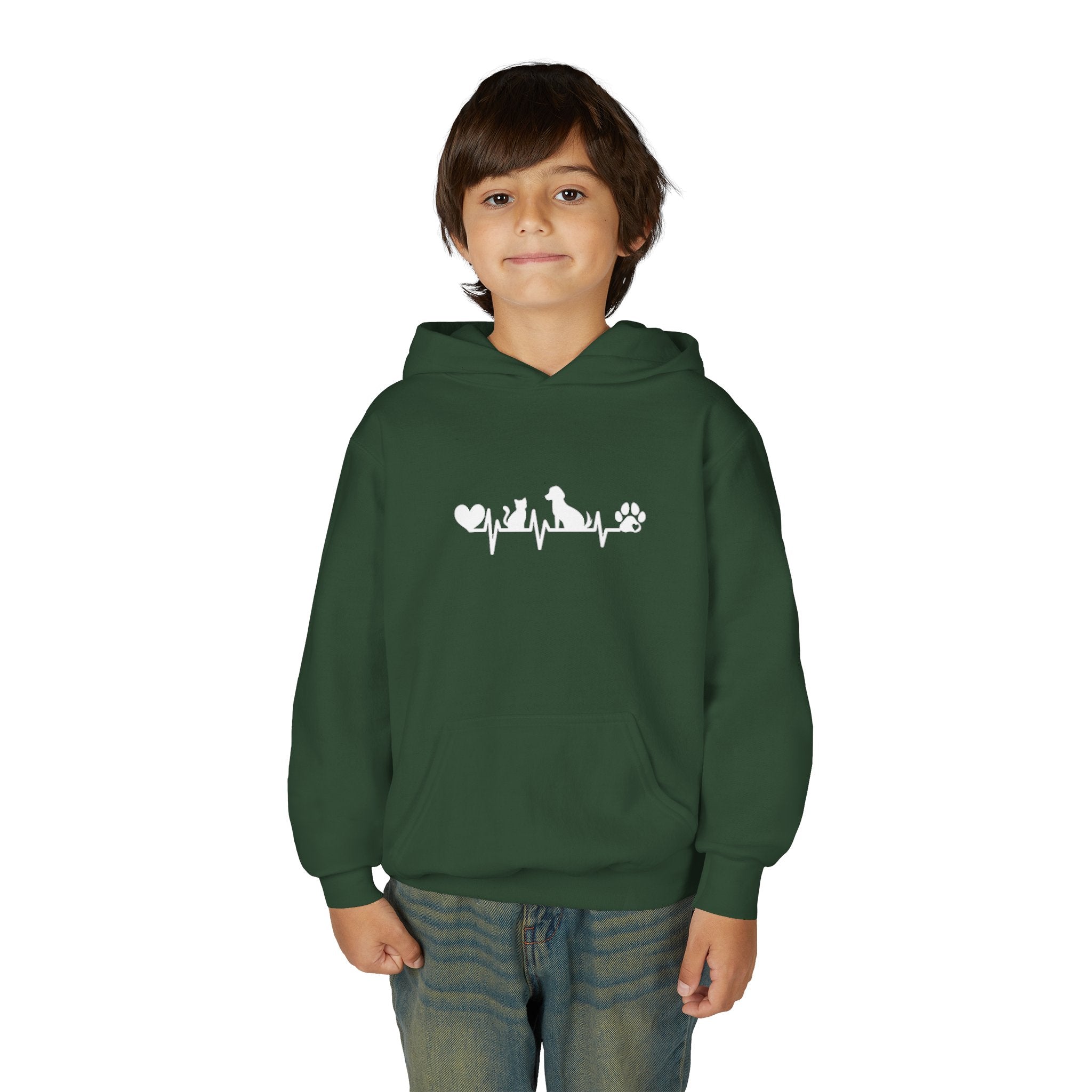 Kids Dog & Cat Heartbeat Hoodie