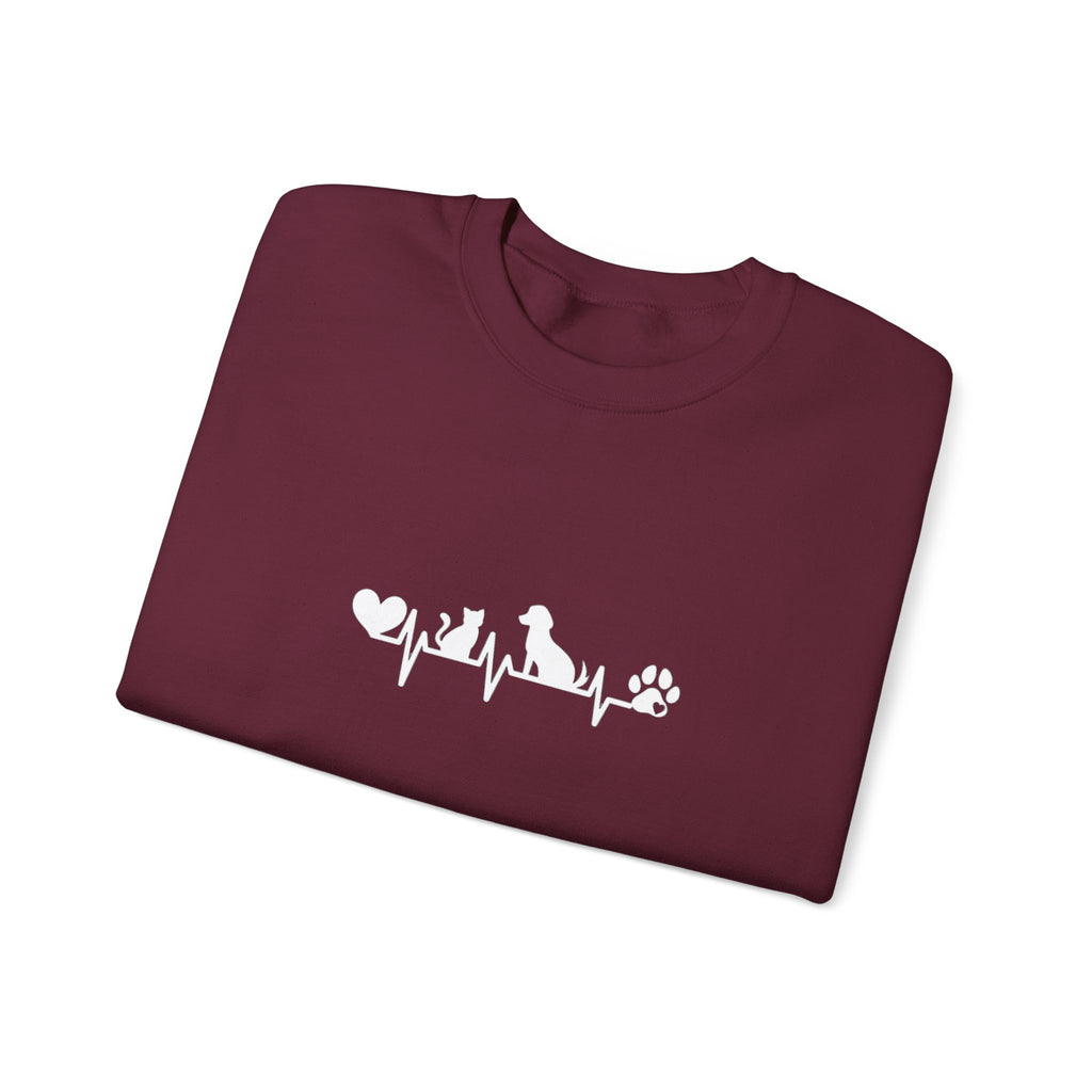 Cat-Dog Heartbeat Sweatshirt