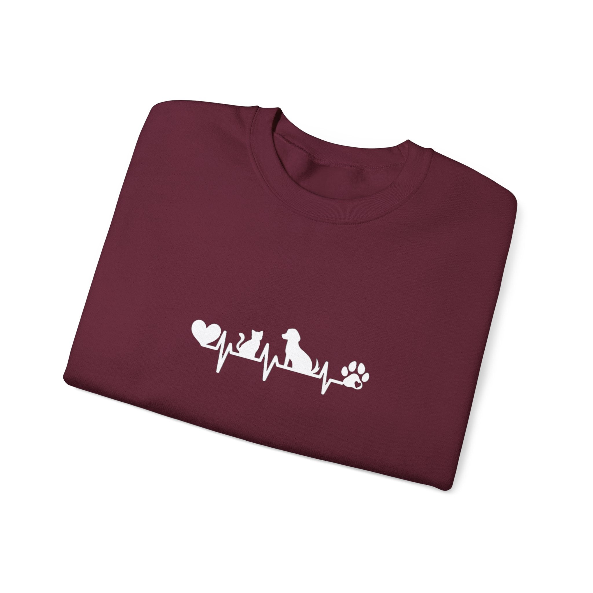 Cat-Dog Heartbeat Sweatshirt