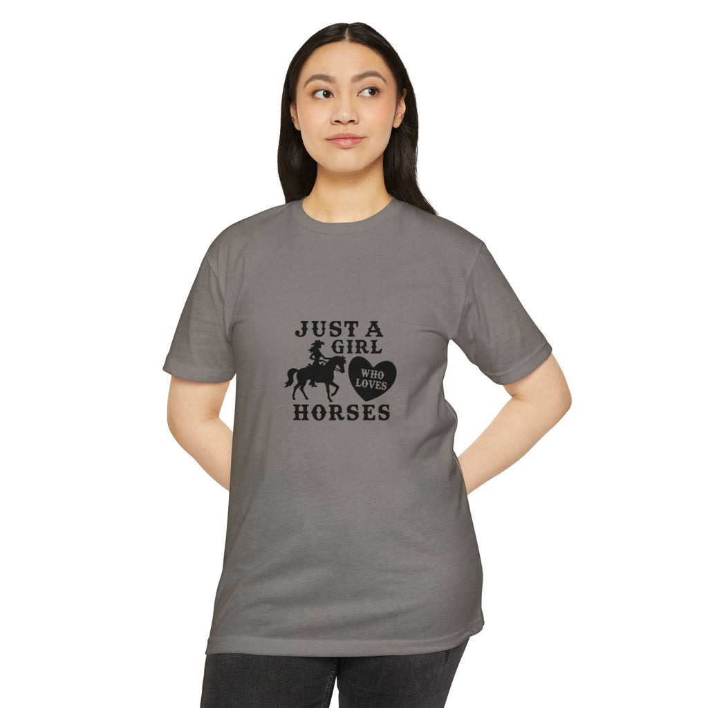Just A Girl Who Loves Horses T-Shirt — Cute Equestrian Tee for Horse Lovers