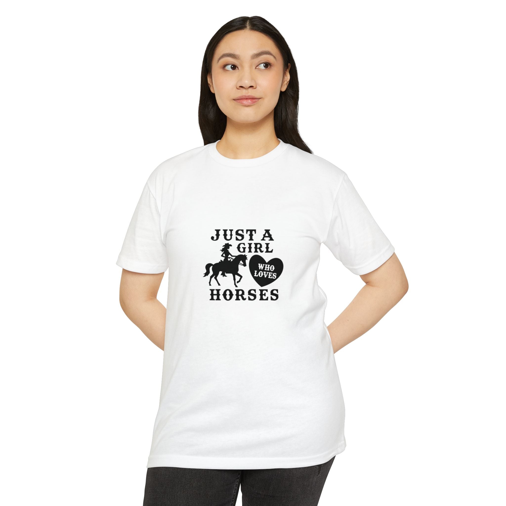 Just A Girl Who Loves Horses T-Shirt — Cute Equestrian Tee for Horse Lovers