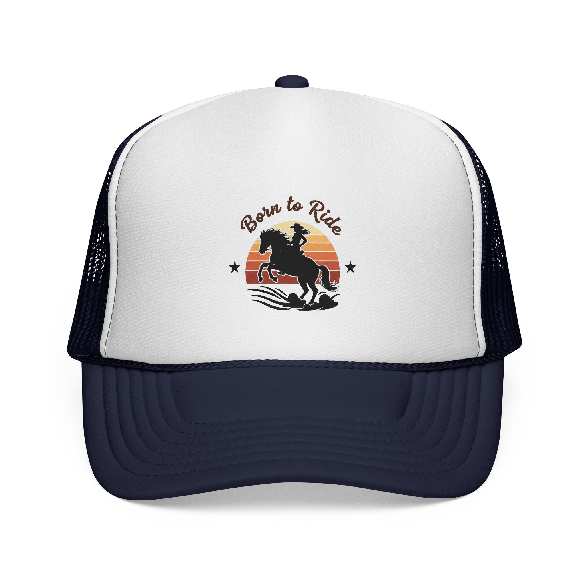 Born to Ride Trucker Hat — Western Rodeo Cowboy Cap