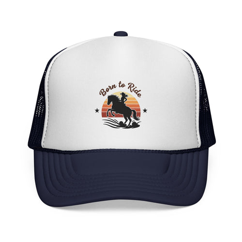 Born to Ride Trucker Hat — Western Rodeo Cowboy Cap