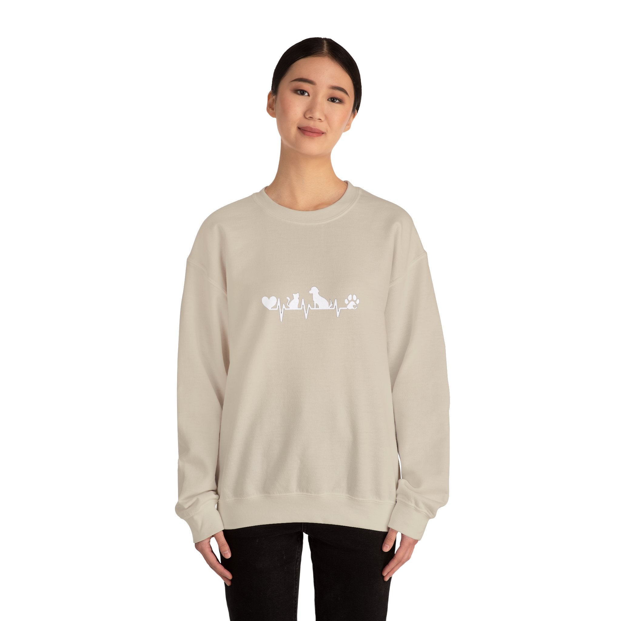 Cat-Dog Heartbeat Sweatshirt